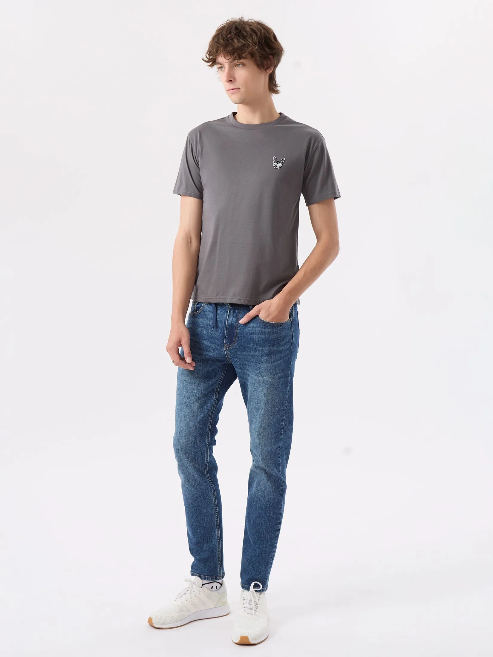 ESP Frenchie Eazy Tee Shirt Man Dark Grey ESP Frenchie Eazy Tee Shirt Man Dark Grey