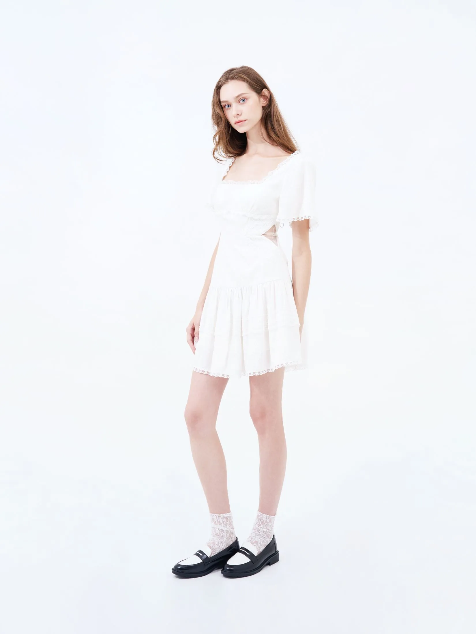 KLOSET (SS25) Women Cut-Out Dress White KLOSET (SS25) Women Cut-Out Dress White