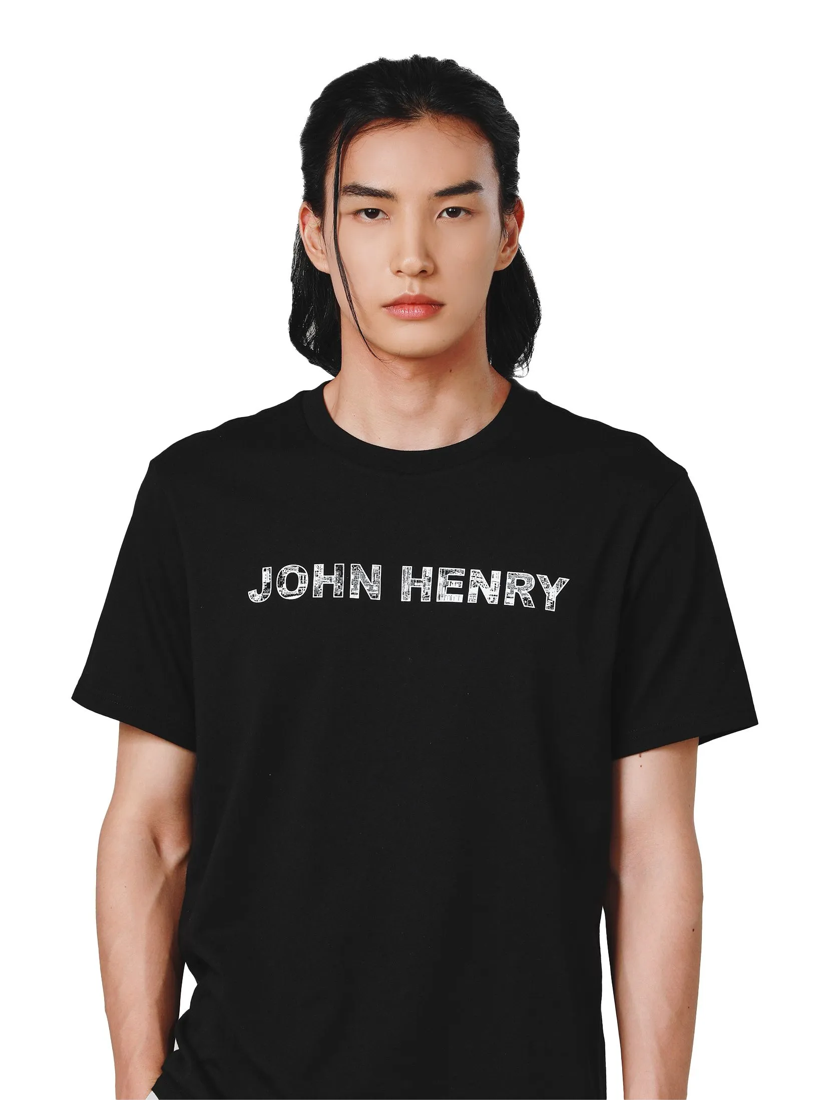 JOHN HENRY Men's T-Shirts (Slim Fit) ICONIC AF Black JOHN HENRY Men's T-Shirts (Slim Fit) ICONIC AF Black