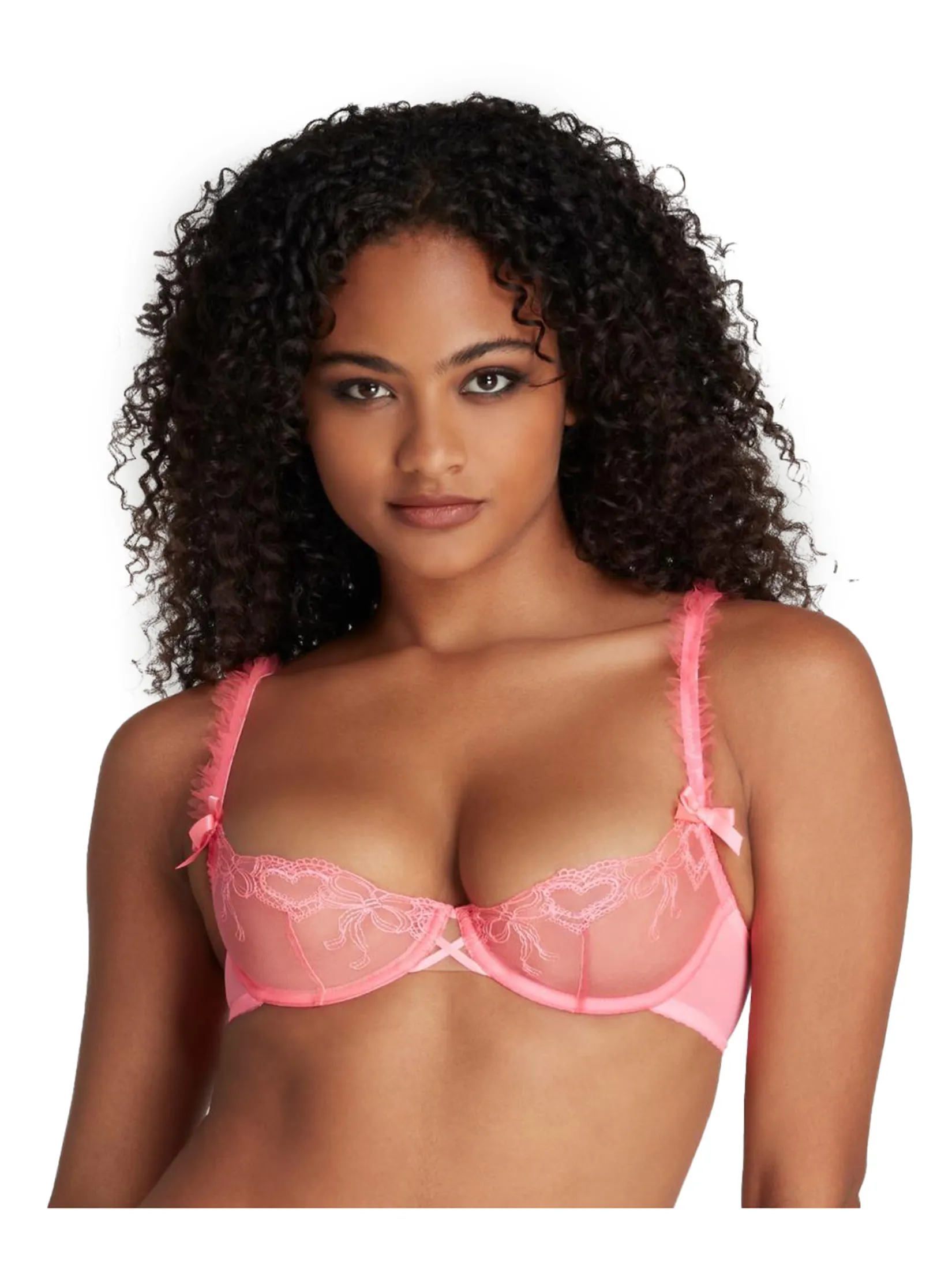 AGENT PROVOCATEUR Women Bra Mimie Demi Cup Underwired Pink AGENT PROVOCATEUR Women Bra Mimie Demi Cup Underwired Pink