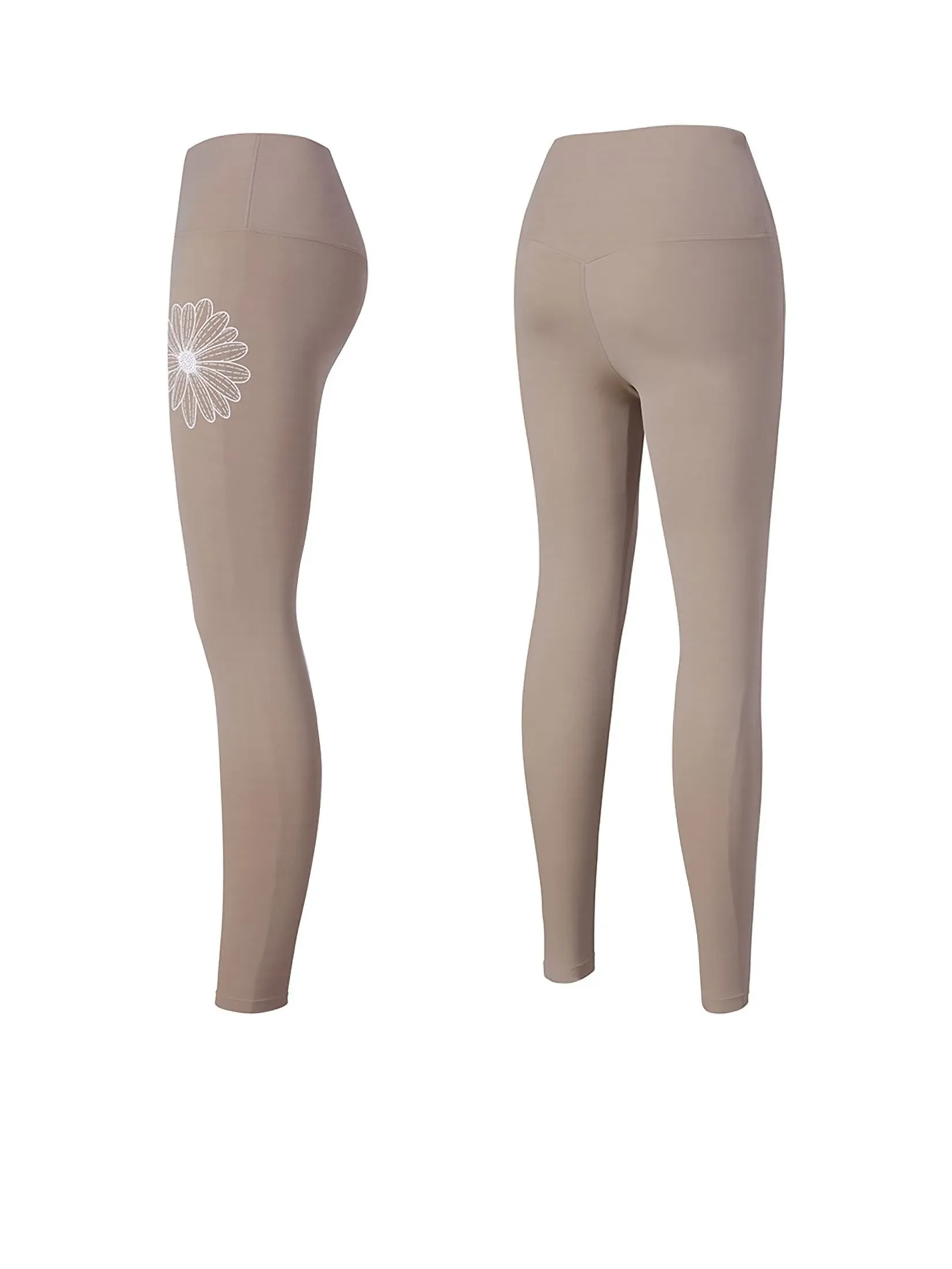 MARDI MERCREDI ACTIF Beurre Ultimate Comfort Full Leggings Theflower Beige Ivory MARDI MERCREDI ACTIF Beurre Ultimate Comfort Full Leggings Theflower Beige Ivory