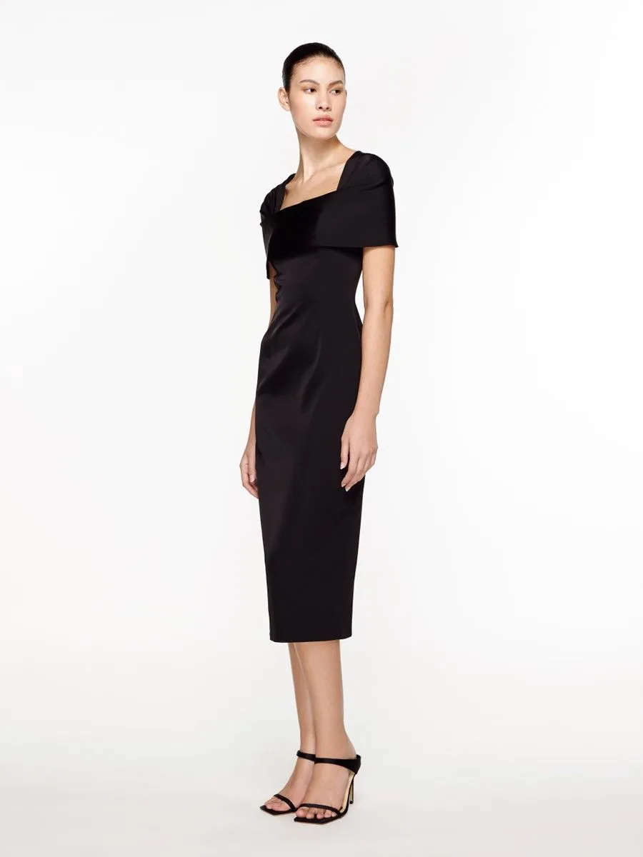 ASAVA ( SS24 )Ashlyn Draped Wrap Women Dress Black ASAVA ( SS24 )Ashlyn Draped Wrap Women Dress Black