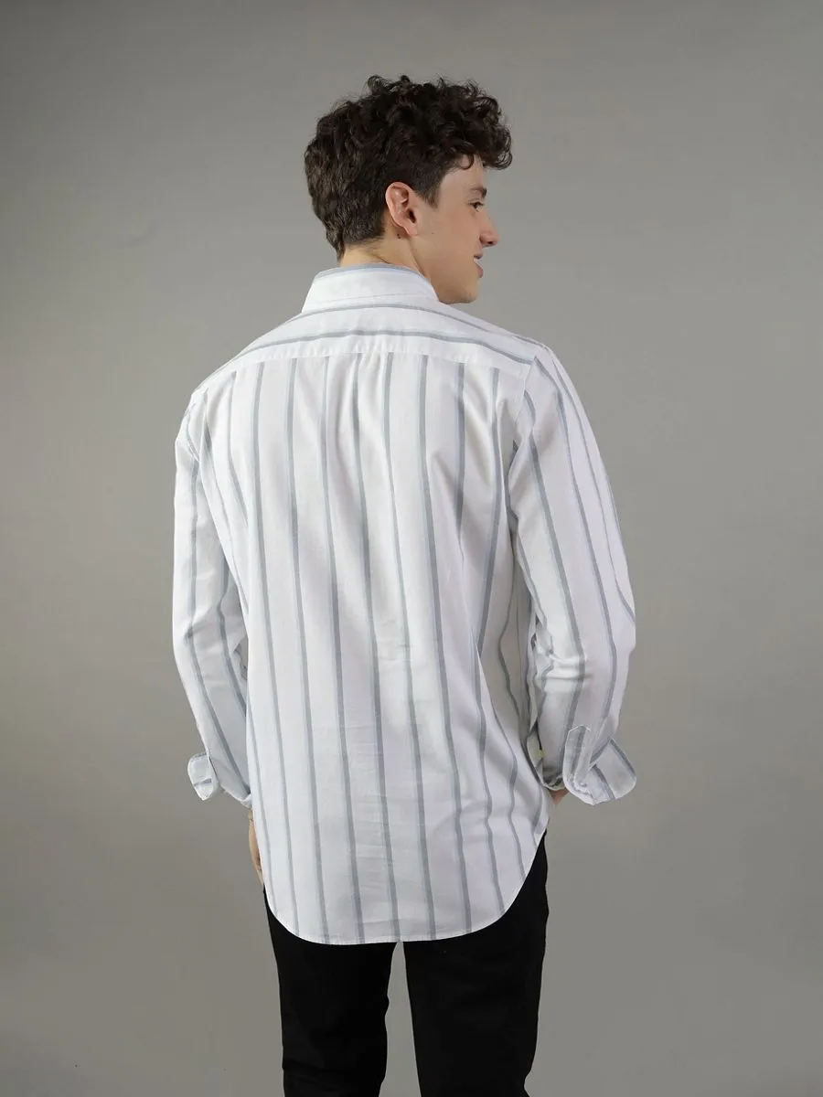 American Eagle MEN INT SF BTD STRIPE OXFORD W EAGLE 100 WHITE American Eagle MEN INT SF BTD STRIPE OXFORD W EAGLE 100 WHITE