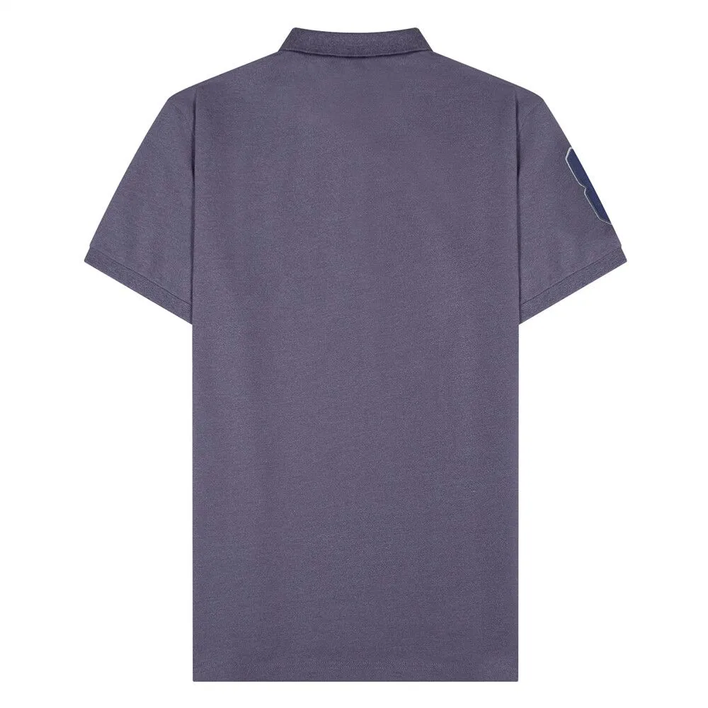 GIORDANO Purple Men's 3D Lion Cotton Lycra Pique Polo GIORDANO Purple Men's 3D Lion Cotton Lycra Pique Polo