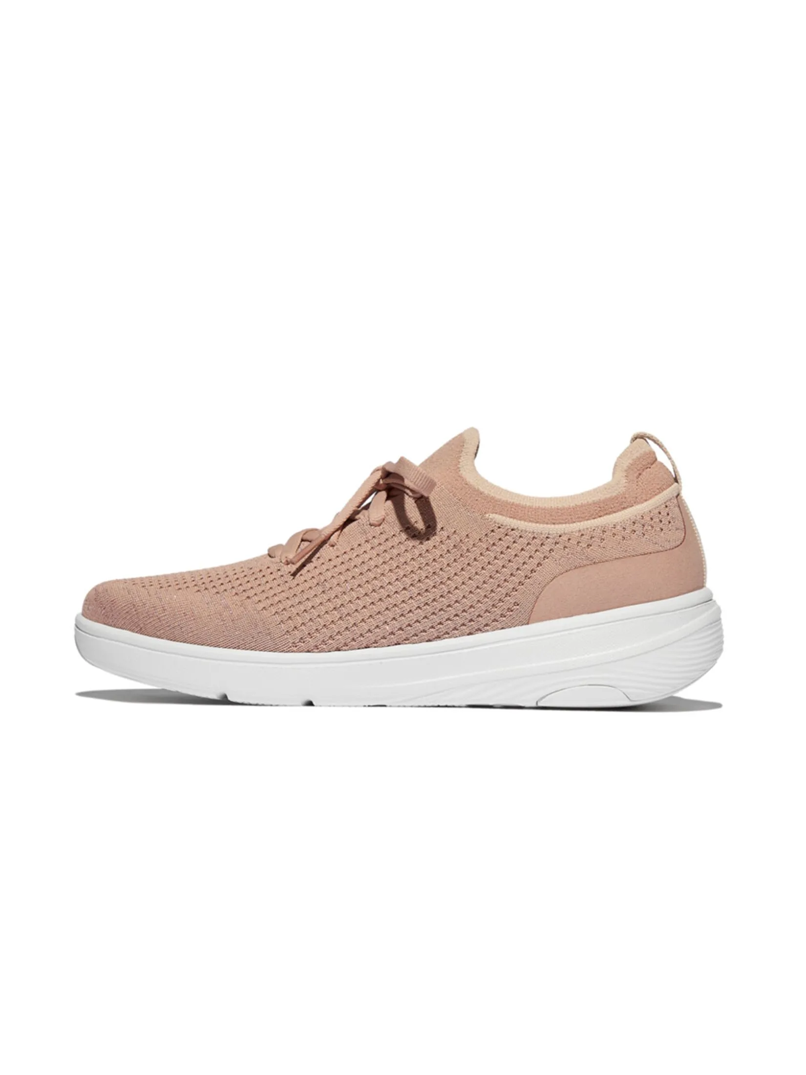 FitFlop™ WOMEN'S SUPER-Q KNIT SLIP-ON LACED PINK FitFlop™ WOMEN'S SUPER-Q KNIT SLIP-ON LACED PINK