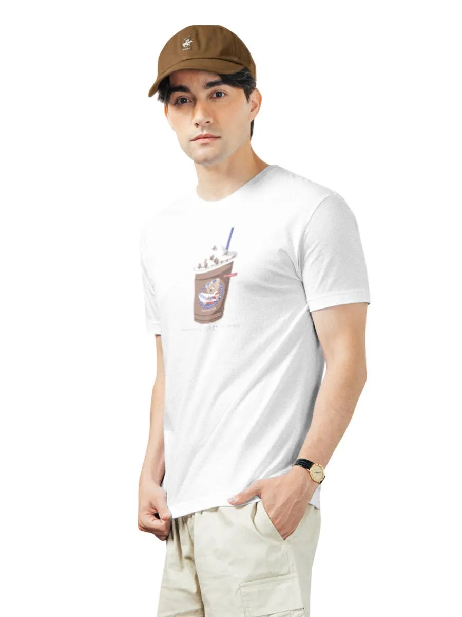 BEVERLY HILLS POLO CLUB White Unisex T-Shirt REGULAR-FIT Model BNSR362