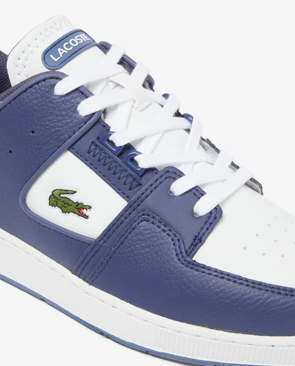 LACOSTE Men’s Court Cage Leather Sneakers Blue LACOSTE Men’s Court Cage Leather Sneakers Blue