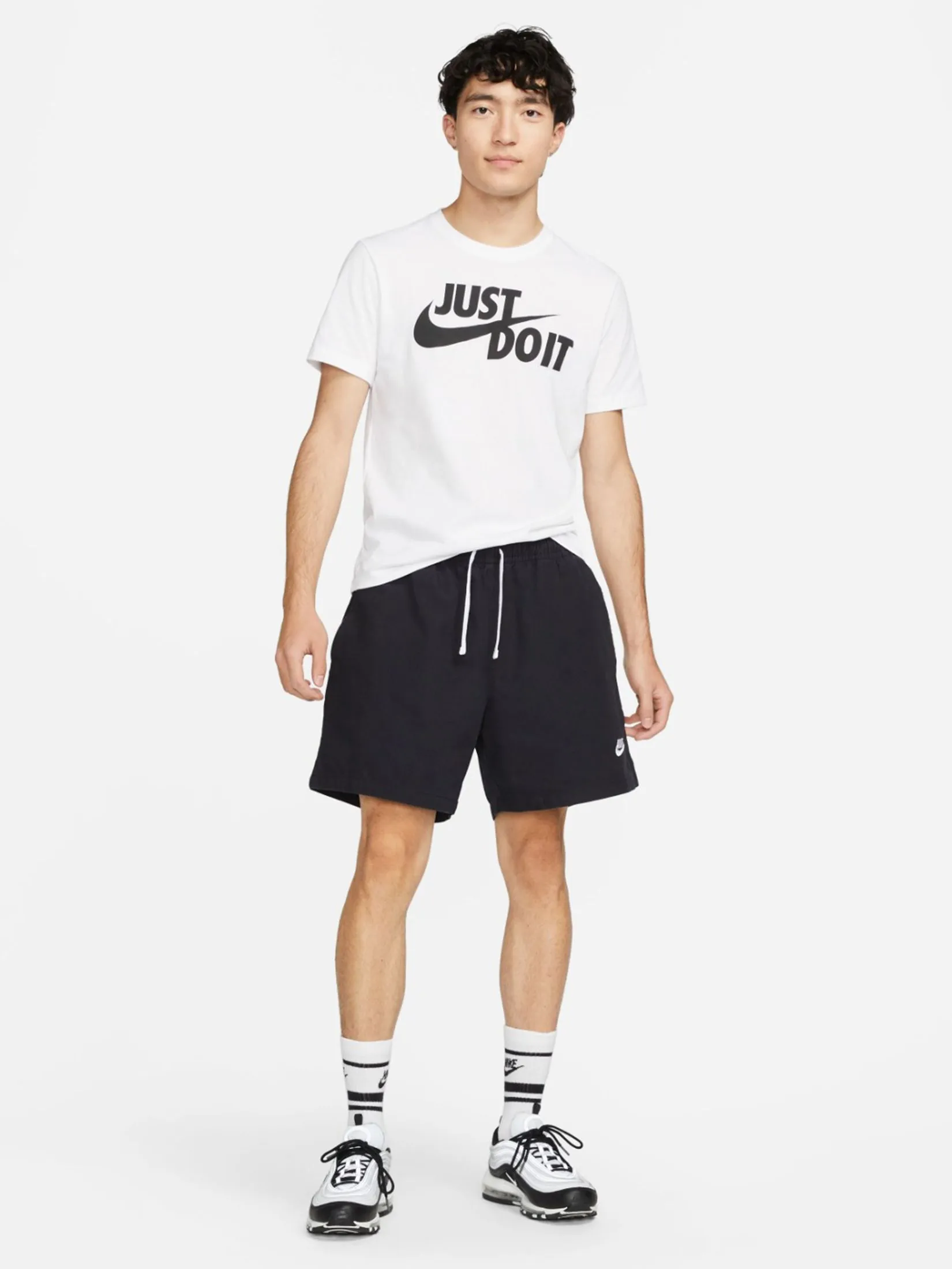NIKE Men T-Shirt Sportswear JDI White/Black NIKE Men T-Shirt Sportswear JDI White/Black