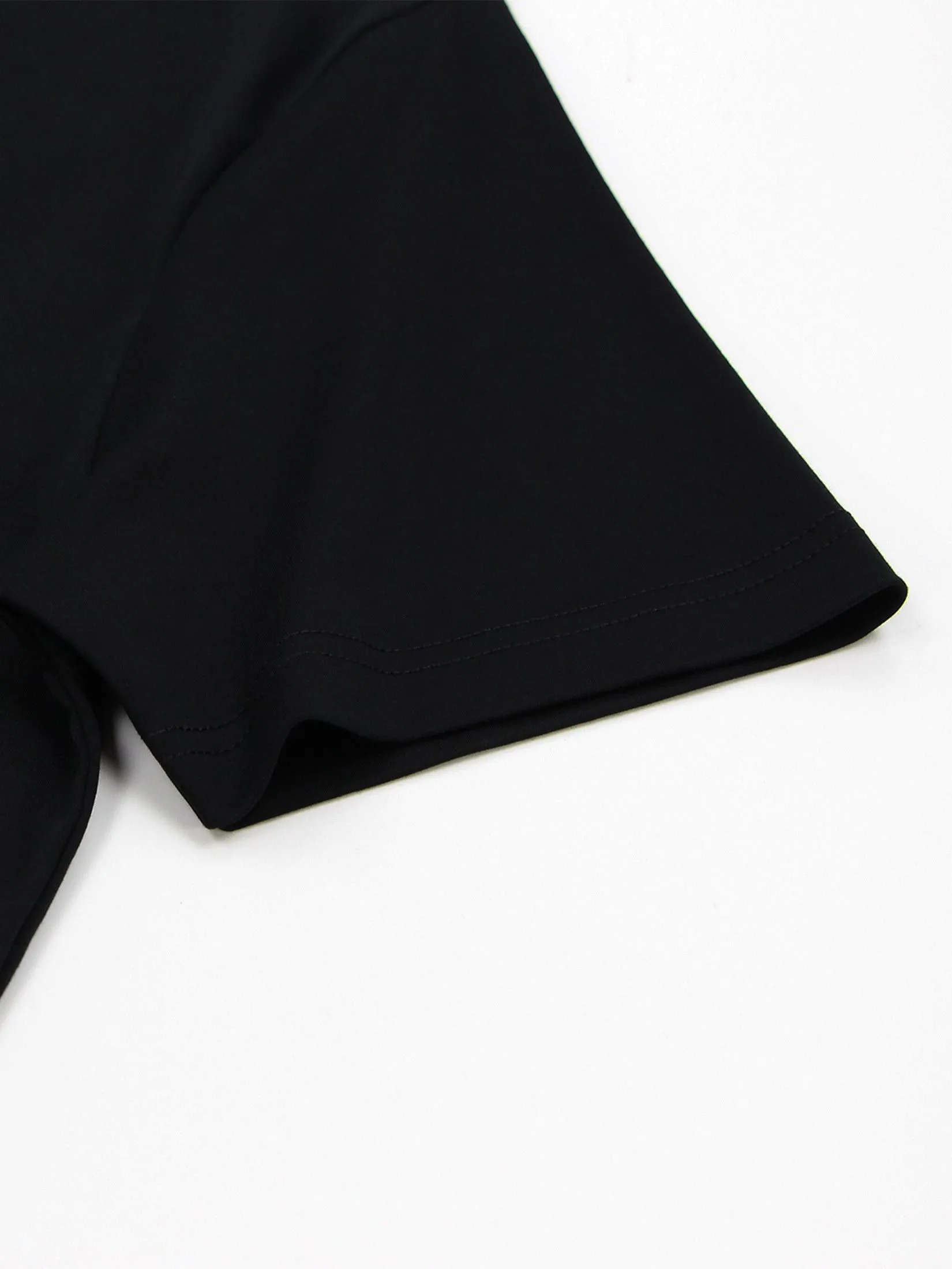 GIORDANO Men's Slim Interlock Tee (Liquid Touch) Black GIORDANO Men's Slim Interlock Tee (Liquid Touch) Black