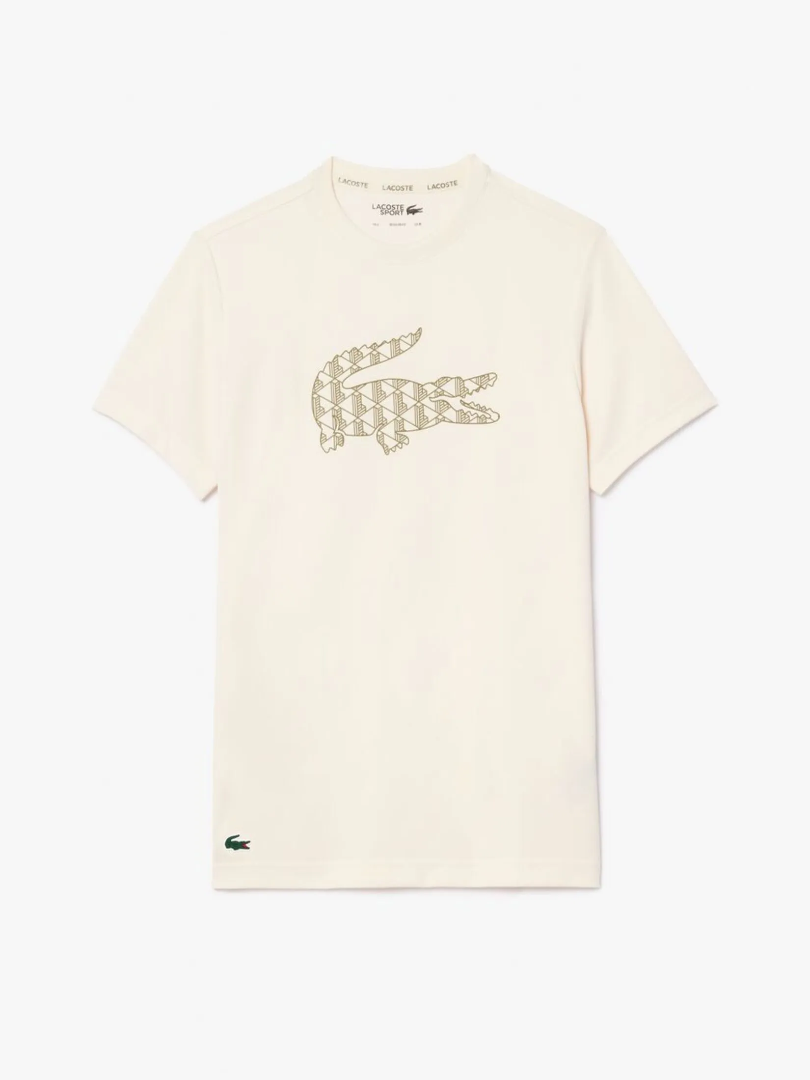 LACOSTE Ultra Dry Piqu  Tennis T-shirt White LACOSTE Ultra Dry Piqu  Tennis T-shirt White