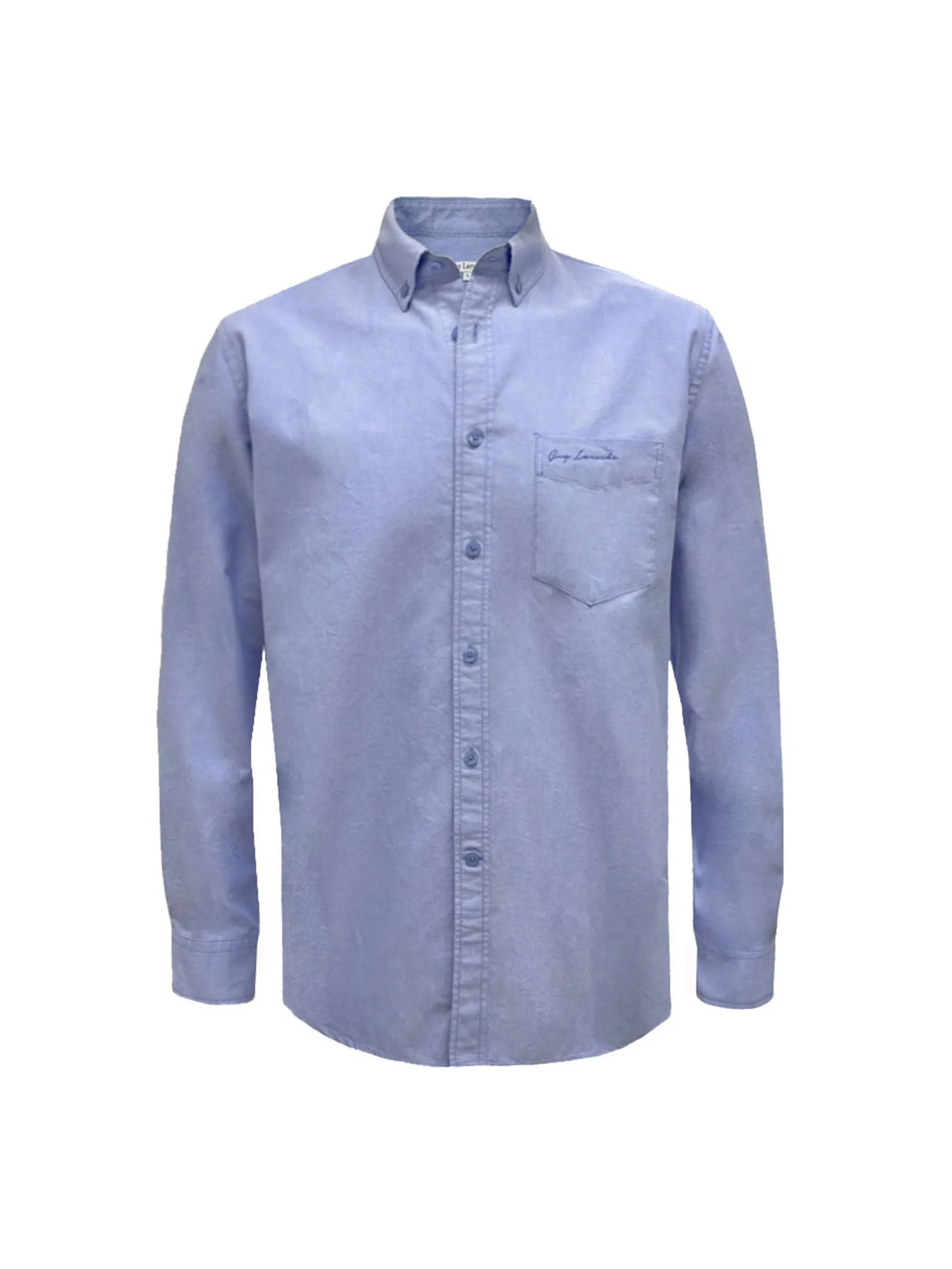 GUY LAROCHE MENWEAR Men s Shirt Long-Sleeve 100% Cotton Shirt, Regular Fit, Blue BAC6100S5BU GUY LAROCHE MENWEAR Men s Shirt Long-Sleeve 100% Cotton Shirt, Regular Fit, Blue BAC6100S5BU