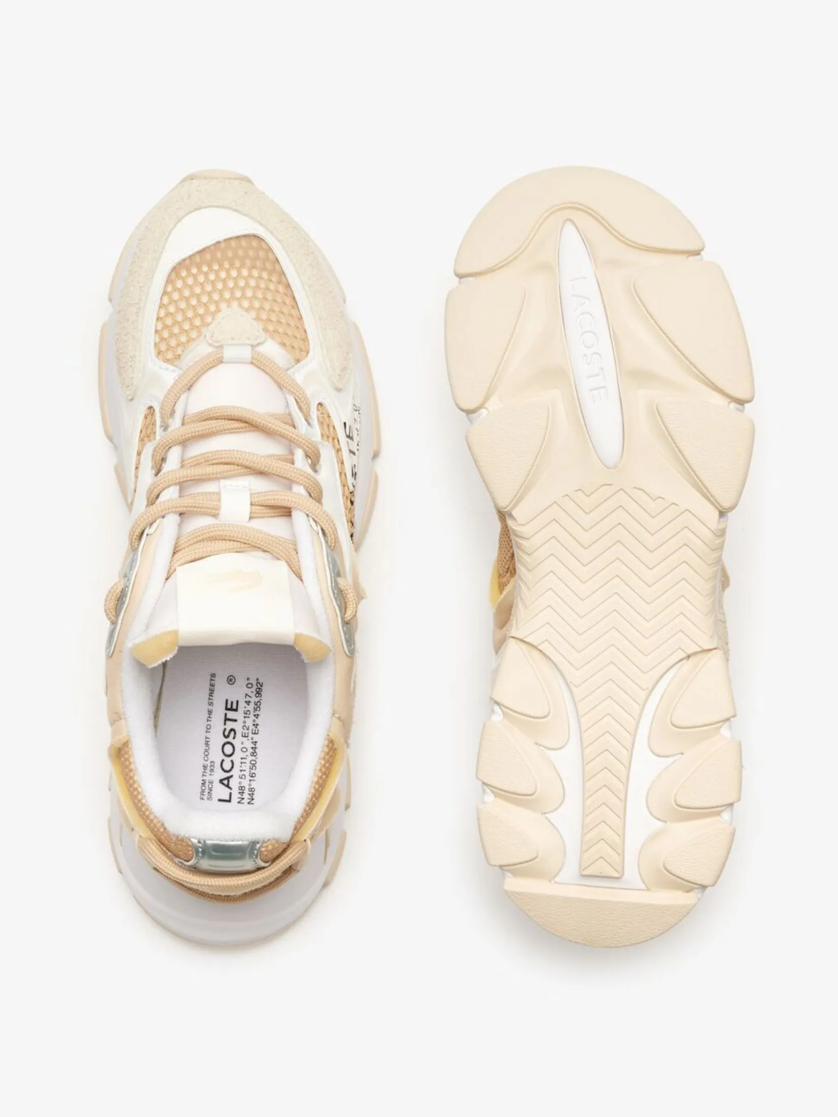 LACOSTE Women’s L003 Neo Trainers Beige LACOSTE Women’s L003 Neo Trainers Beige