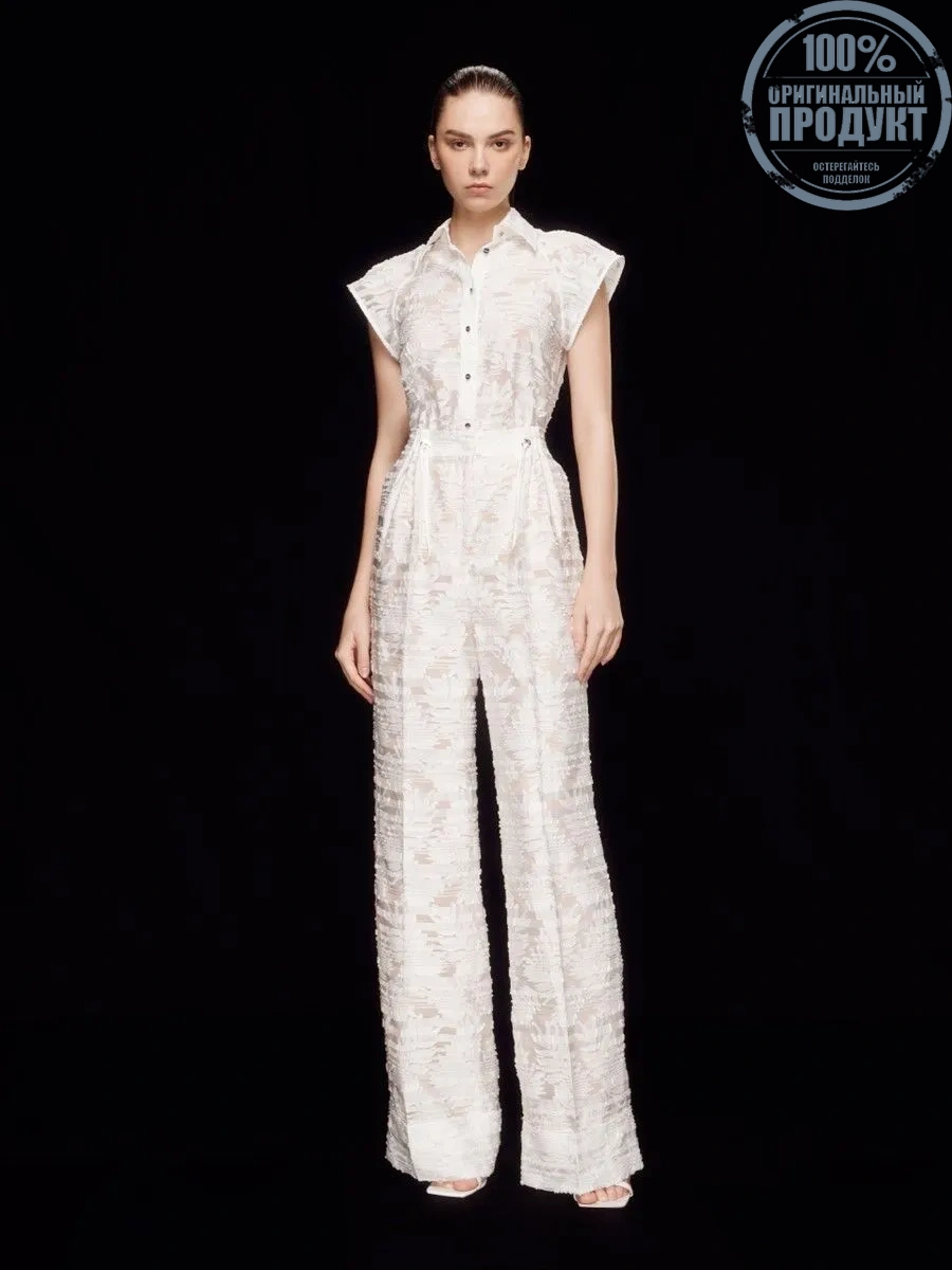 ASAVA ( SS24 ) Carina High-waisted Women Pants White ASAVA ( SS24 ) Carina High-waisted Women Pants White