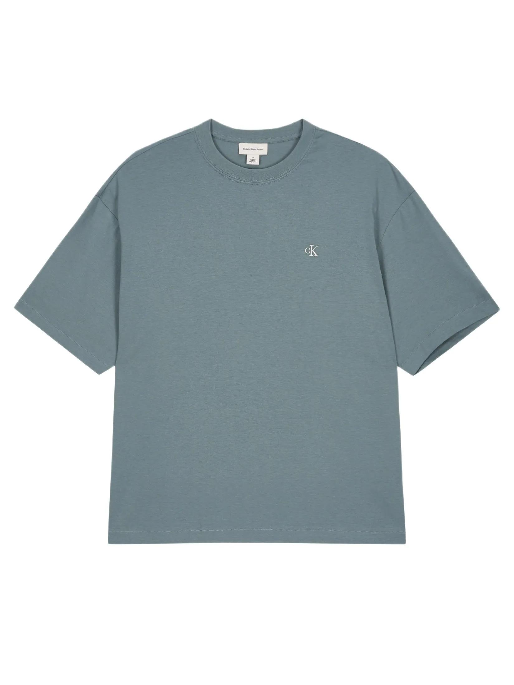 CALVIN KLEIN Men s Relaxed Fit Archive Logo Short Sleeve T-Shirt Blue Gray CALVIN KLEIN Men s Relaxed Fit Archive Logo Short Sleeve T-Shirt Blue Gray