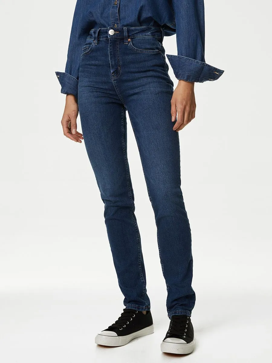 MARKS & SPENCER Women Straight Leg Jeans Lily Slim Fit with Stretch MARKS & SPENCER Women Straight Leg Jeans Lily Slim Fit with Stretch