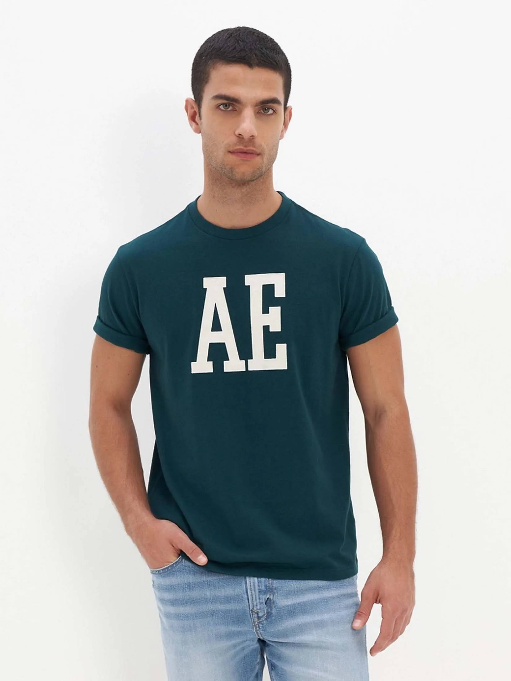 American Eagle MEN G ELEV INTL SS SET IN TEE- PC DYE + SERIOUSLY SOFT 300 GREEN American Eagle MEN G ELEV INTL SS SET IN TEE- PC DYE + SERIOUSLY SOFT 300 GREEN