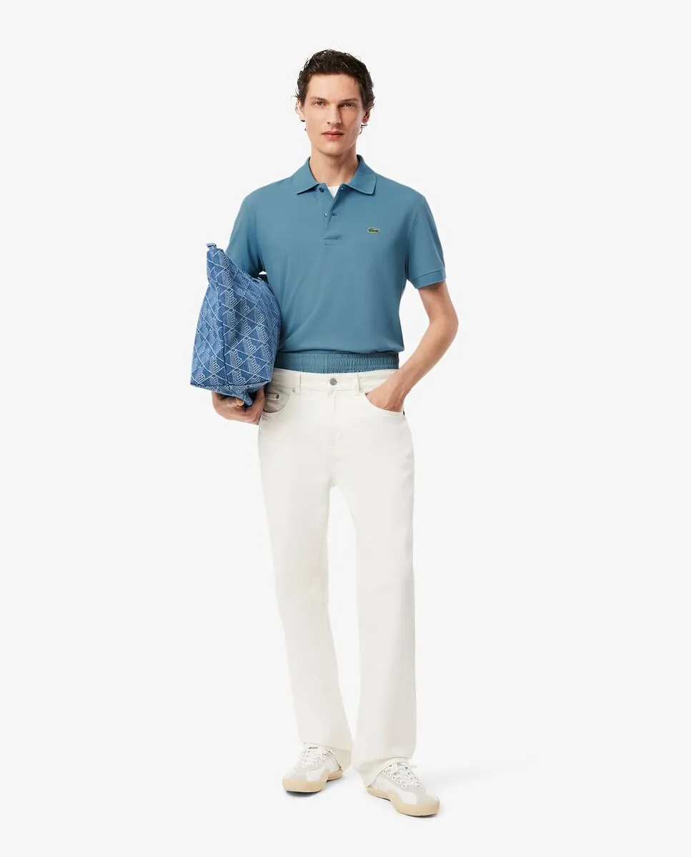 LACOSTE Classic Fit L.12.12 LIGHT Piqu  Polo Shirt Blue LACOSTE Classic Fit L.12.12 LIGHT Piqu  Polo Shirt Blue