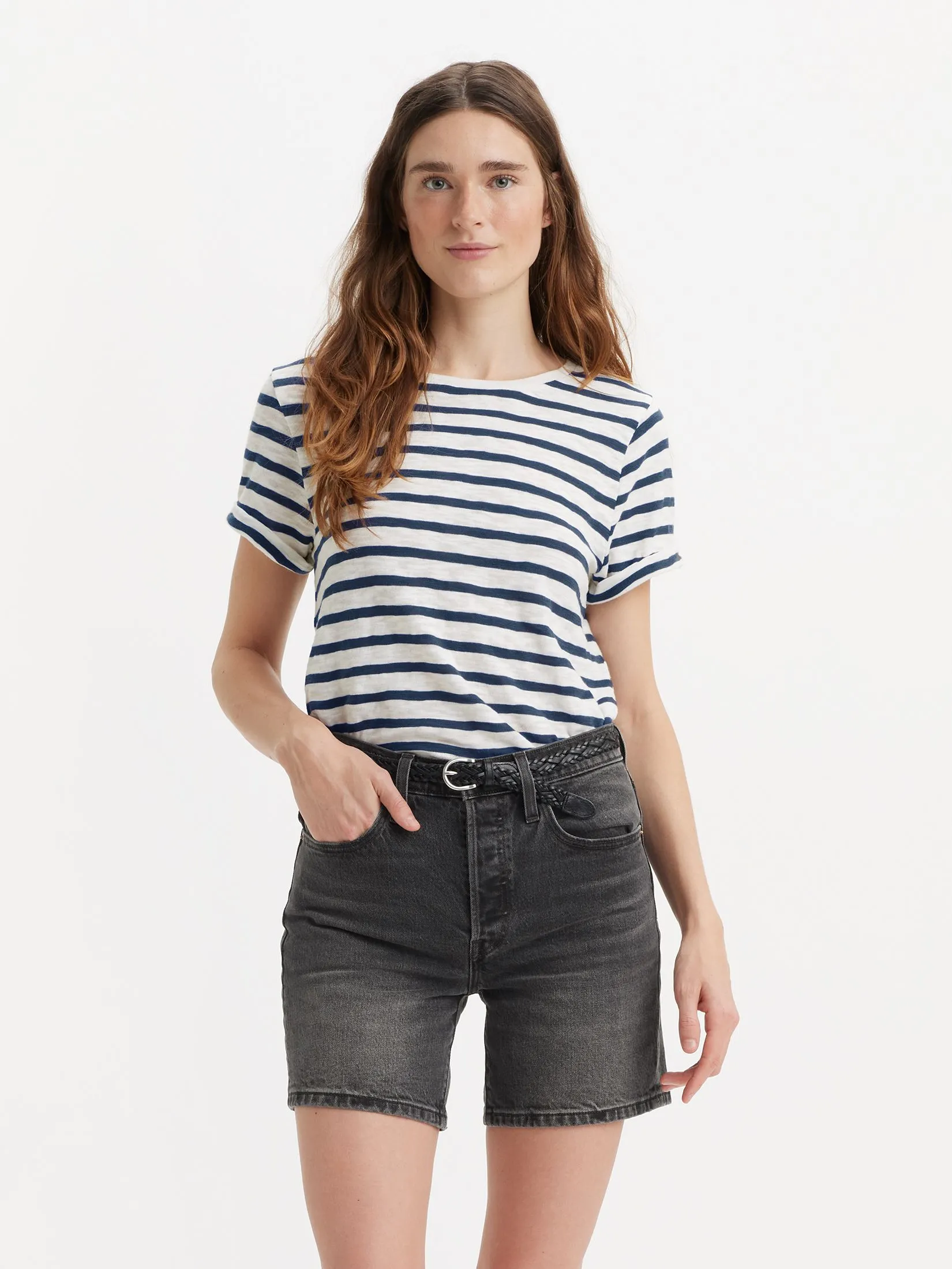 LEVI'S Women's Margot Short-Sleeve T-Shirt Blue LEVI'S Women's Margot Short-Sleeve T-Shirt Blue