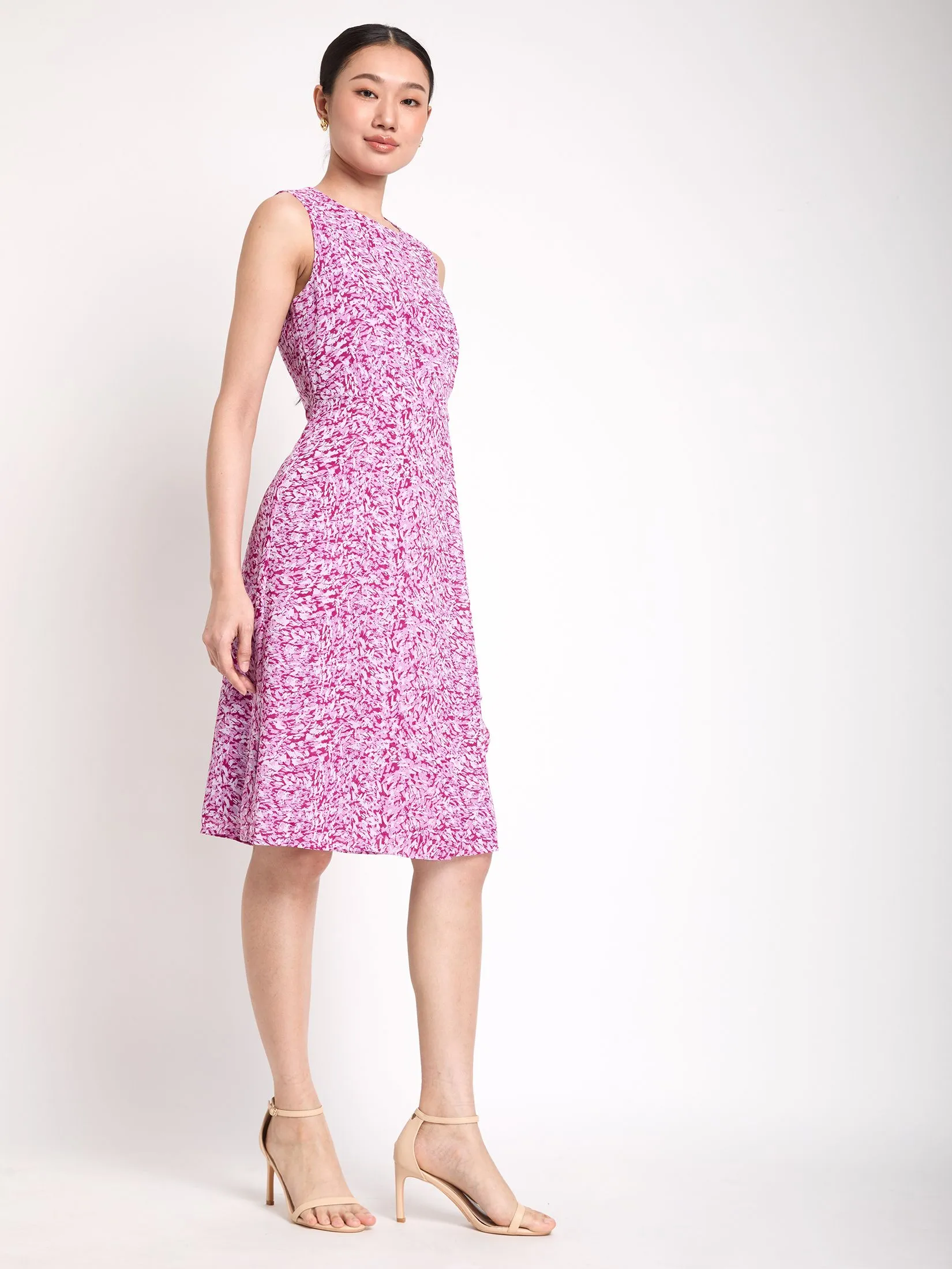 EXPRESSIONS Women Dress Sleeveless With Front Drape EXPRESSIONS Women Dress Sleeveless With Front Drape