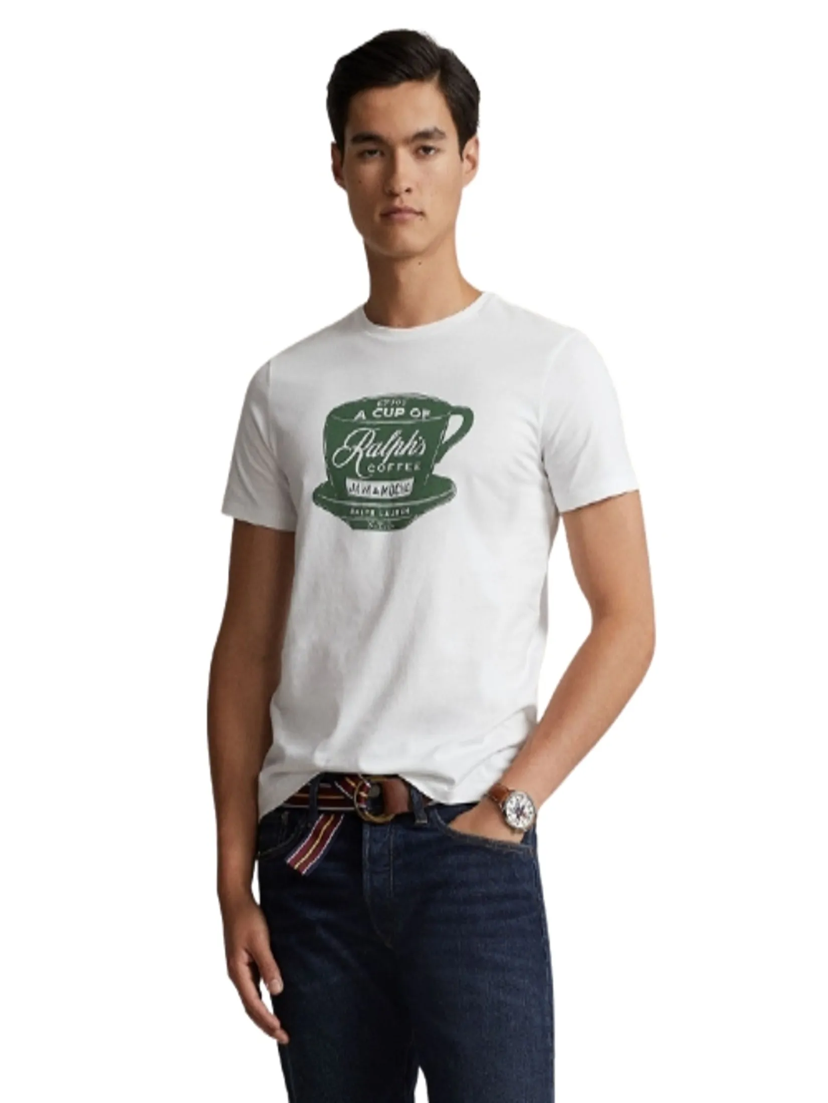 POLO RALPH LAUREN Ralph s Coffee T-Shirt Men MNPOTSH1N820851 White POLO RALPH LAUREN Ralph s Coffee T-Shirt Men MNPOTSH1N820851 White