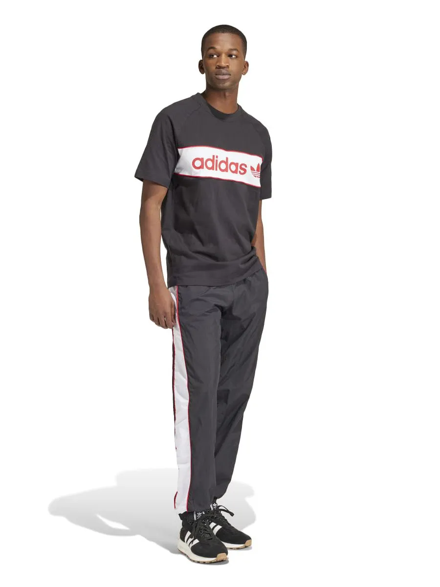 ADIDAS Men Track Straight Pants Panel Black ADIDAS Men Track Straight Pants Panel Black