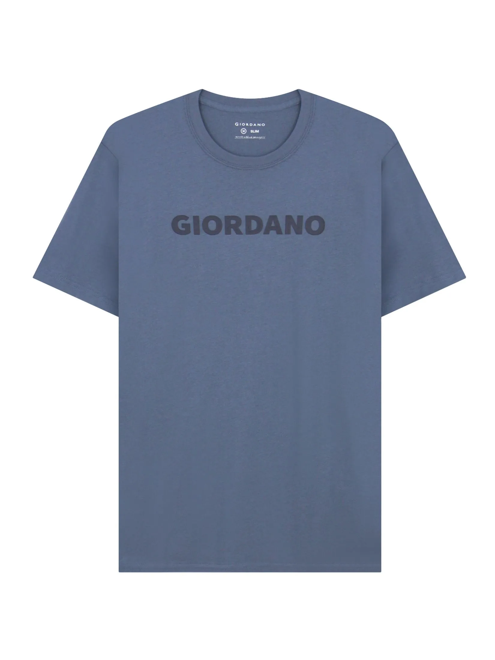 GIORDANO Men's Slim Jersey Printed Tee (Signature) Napture Blue GIORDANO Men's Slim Jersey Printed Tee (Signature) Napture Blue
