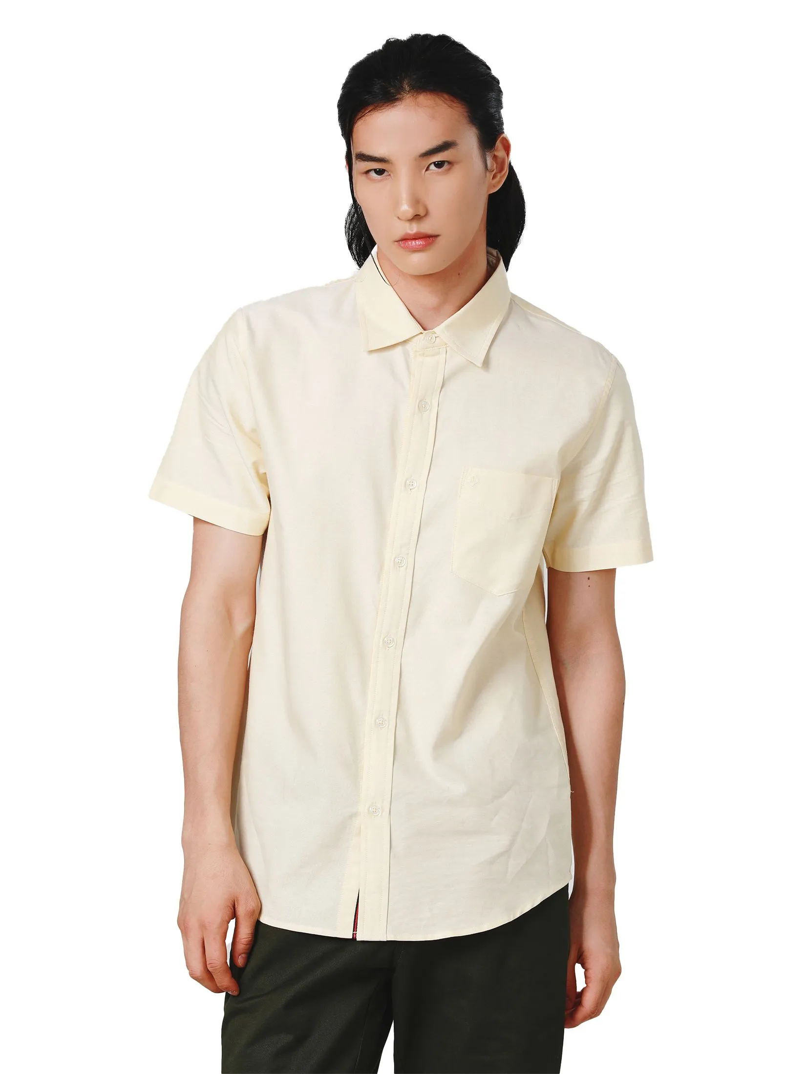 JOHN HENRY Men's Short Sleeves Shirts (Slim Fit) ESSENTIALS Yellow JOHN HENRY Men's Short Sleeves Shirts (Slim Fit) ESSENTIALS Yellow