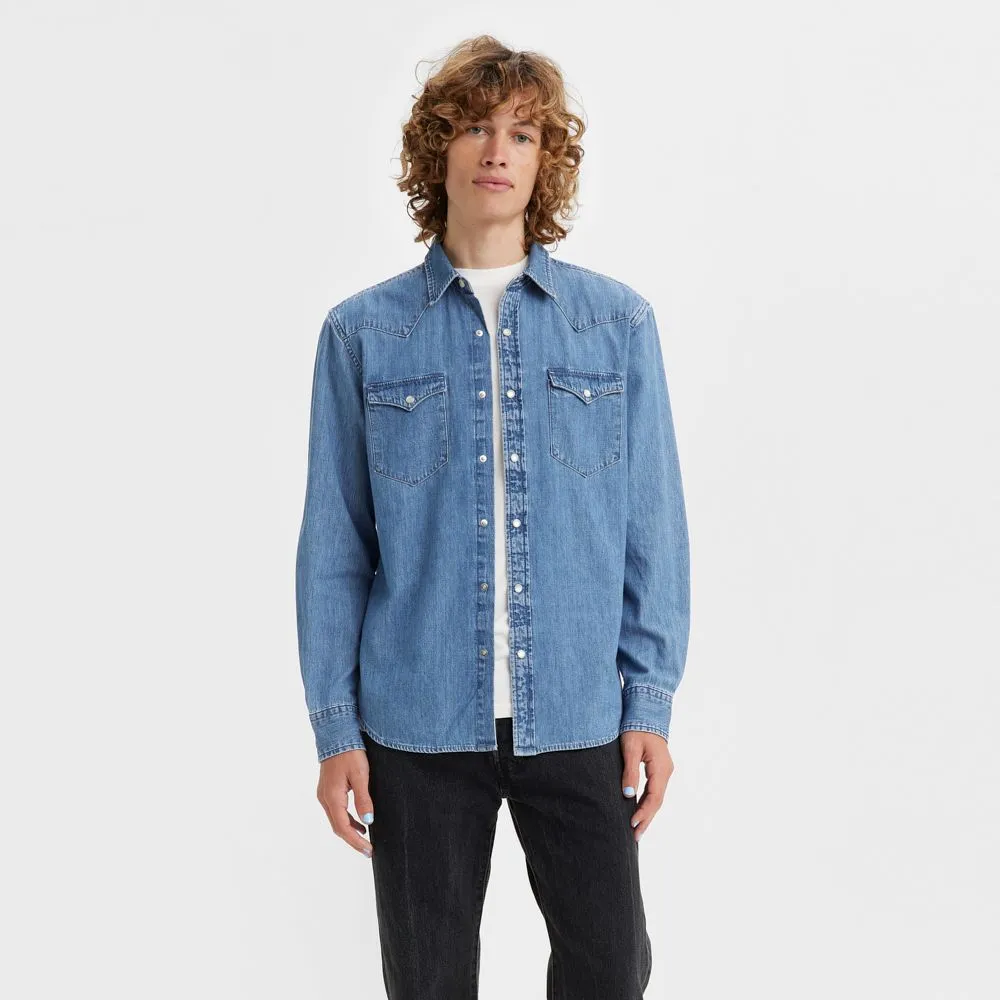 LEVI'S Men's Classic Western Standard Fit Shirt 85745-0074 Blue LEVI'S Men's Classic Western Standard Fit Shirt 85745-0074 Blue