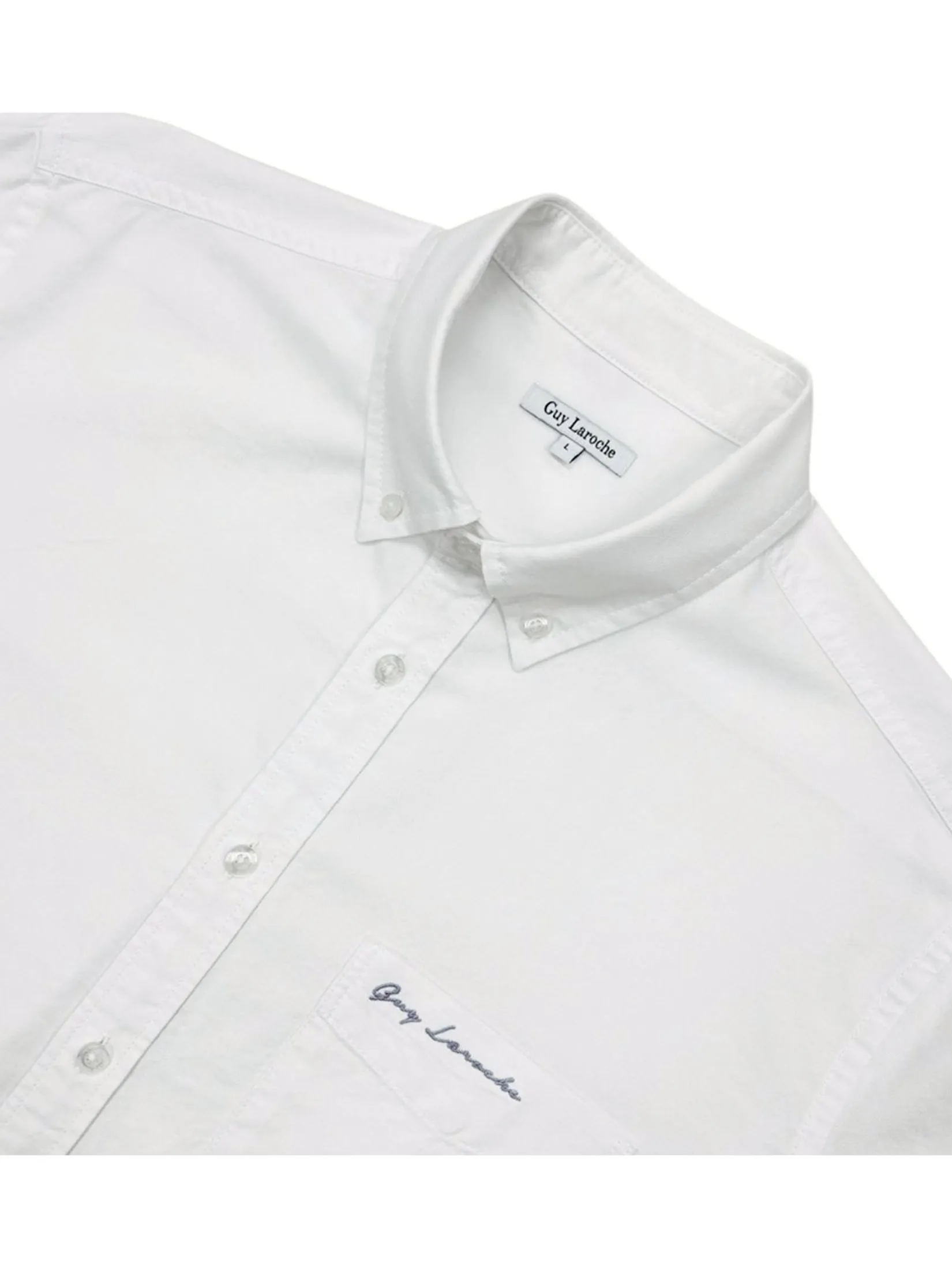 GUY LAROCHE MENWEAR Men s Shirt Long-Sleeve 100% Cotton Shirt, Regular Fit, White, Model BAC6100S5WH GUY LAROCHE MENWEAR Men s Shirt Long-Sleeve 100% Cotton Shirt, Regular Fit, White, Model BAC6100S5WH