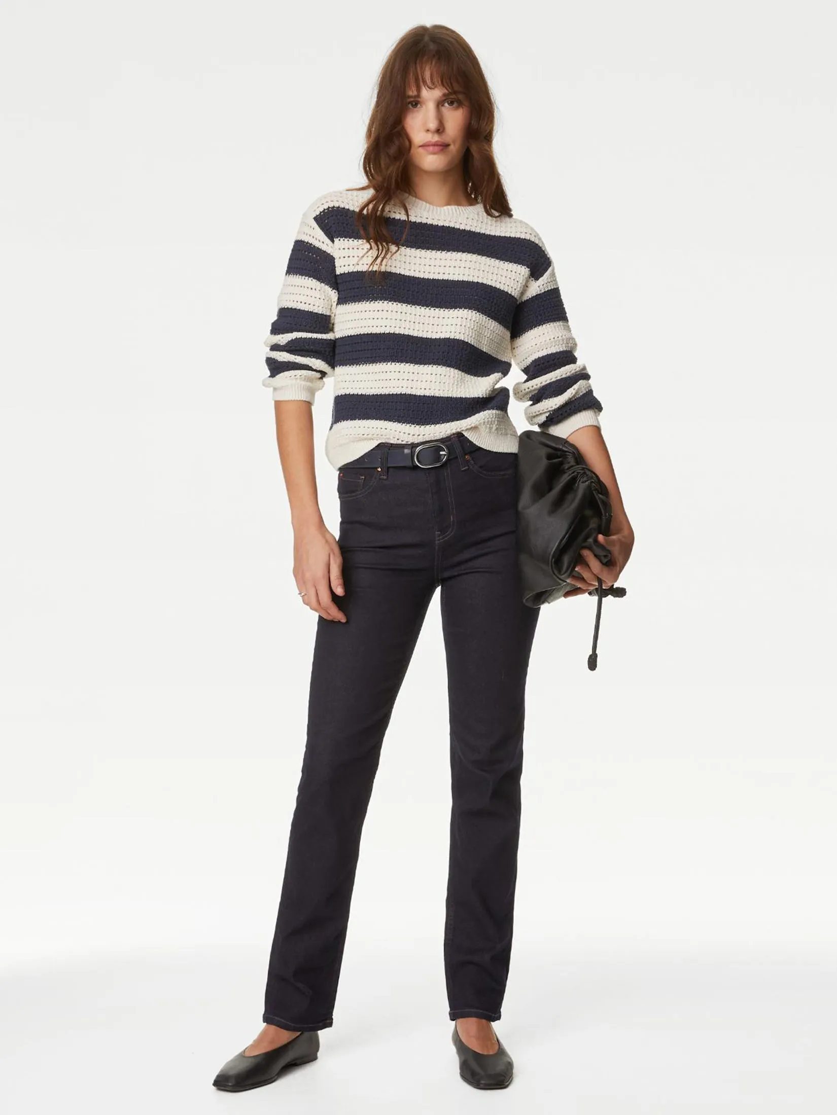 MARKS & SPENCER Women Jeans Straight Leg With Stretch Sienna Indigo Mix MARKS & SPENCER Women Jeans Straight Leg With Stretch Sienna Indigo Mix