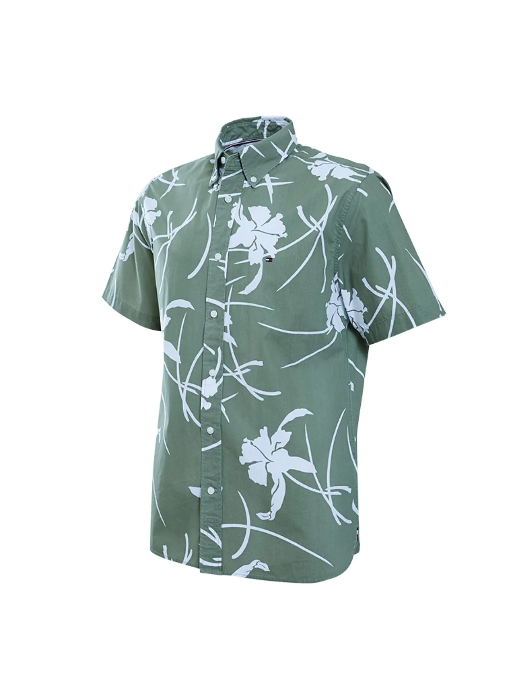 TOMMY HILFIGER MEN SHIRT GREEN TOMMY HILFIGER MEN SHIRT GREEN