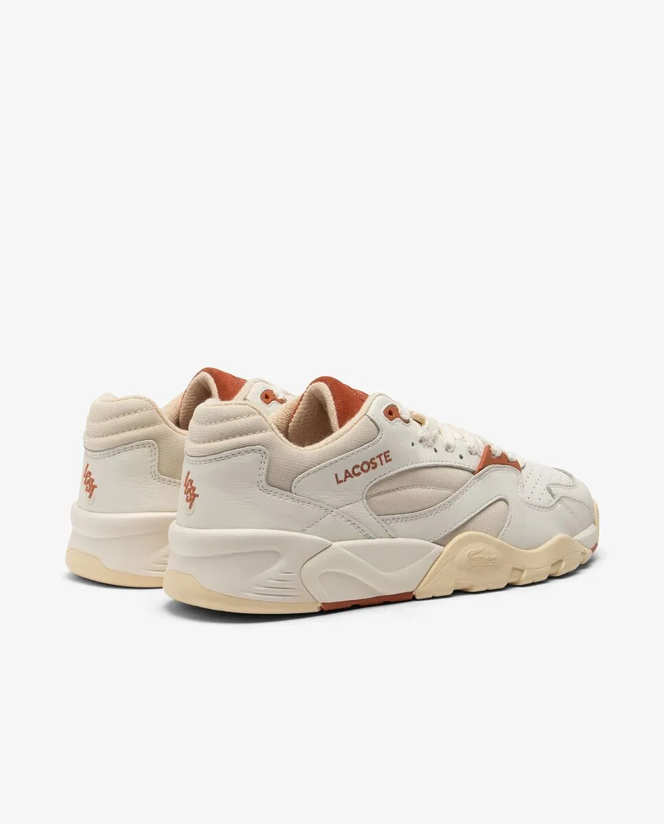 LACOSTE Men’s Game Trainer Leather Sneakers Beige LACOSTE Men’s Game Trainer Leather Sneakers Beige