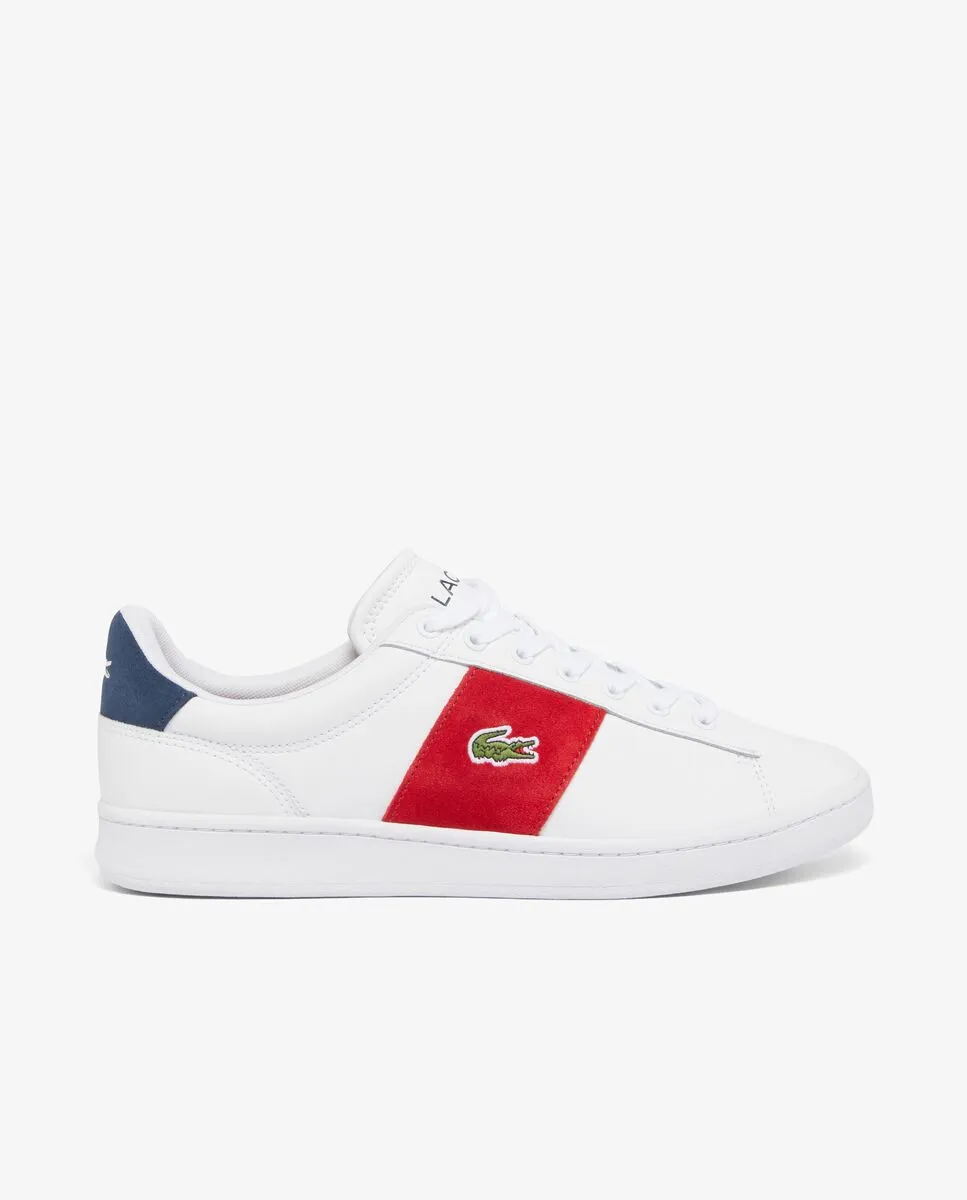 LACOSTE Men’s Carnaby Set CGR Bar Leather Sneakers White LACOSTE Men’s Carnaby Set CGR Bar Leather Sneakers White