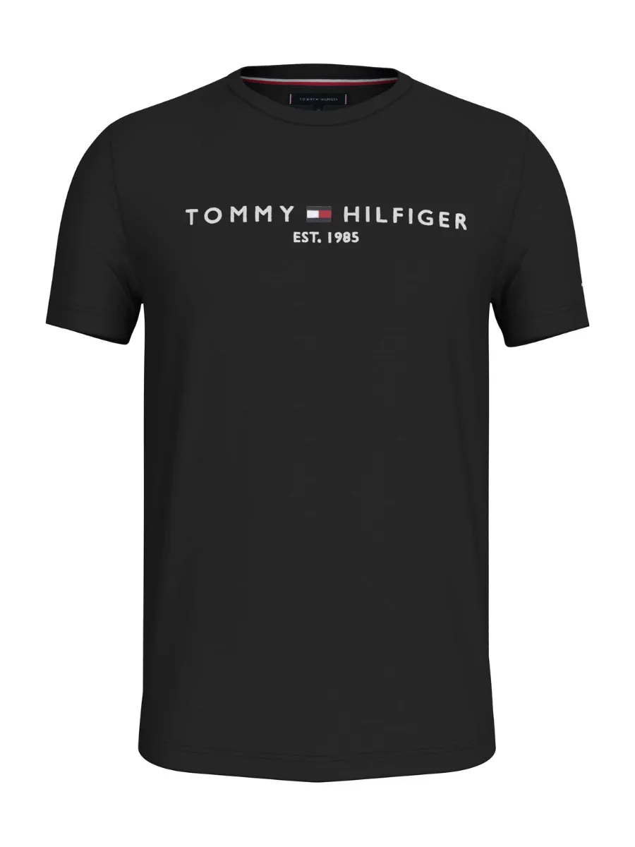 TOMMY HILFIGER Men's Tees Black TOMMY HILFIGER Men's Tees Black