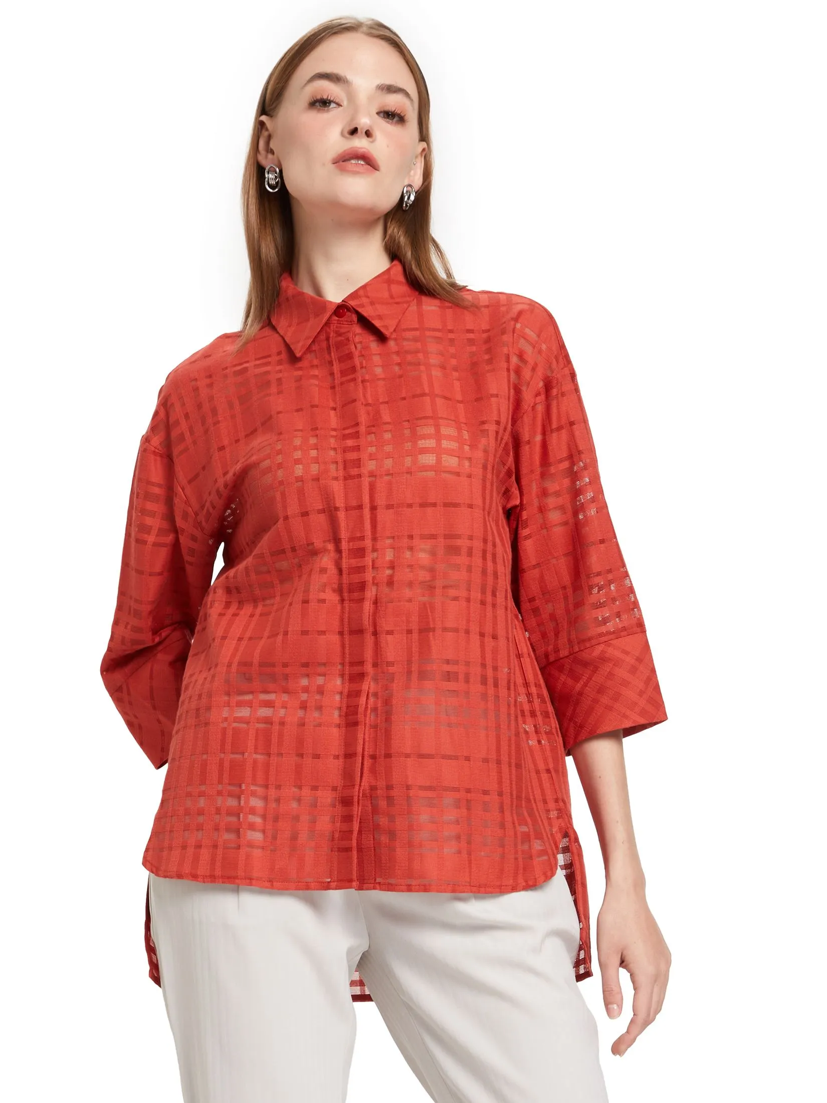NEXT PHASE Women Shirts Long Sleeves Collar Neck NEXT PHASE Women Shirts Long Sleeves Collar Neck