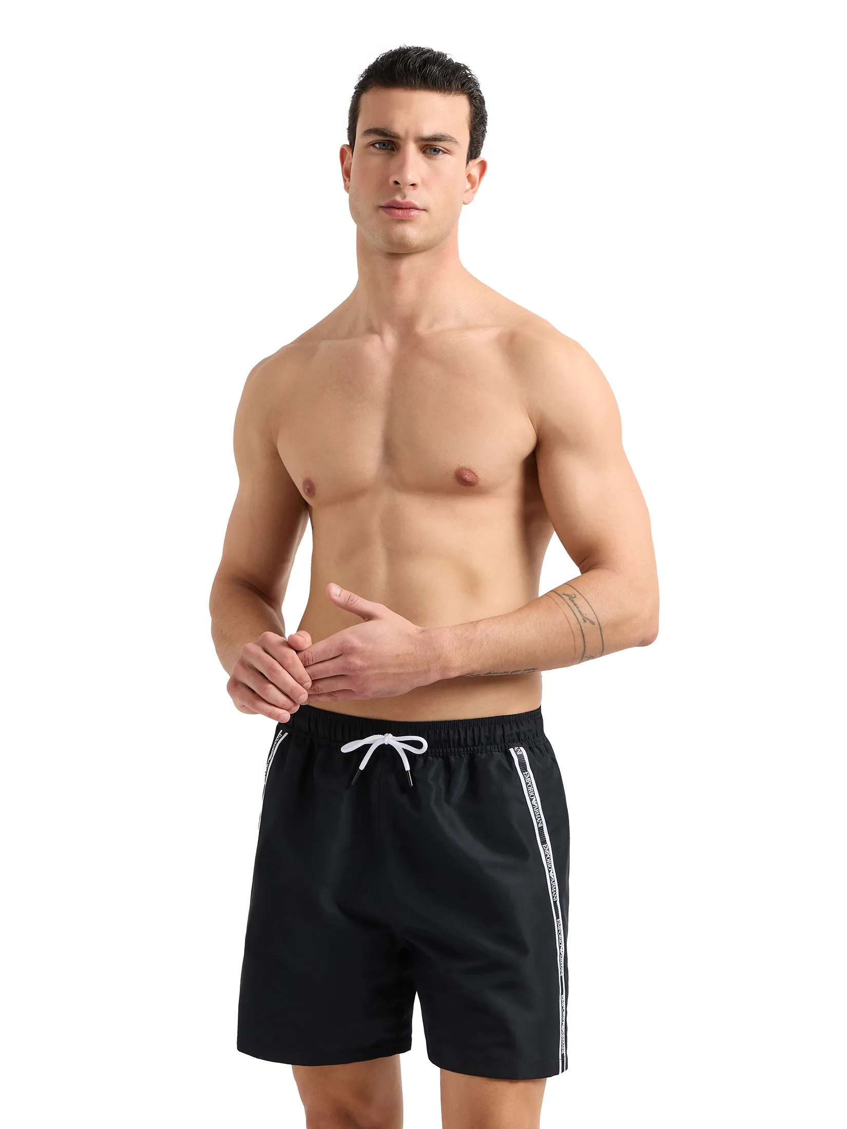 EMPORIO ARMANI Men Shorts Boxer SS25 Black EMPORIO ARMANI Men Shorts Boxer SS25 Black
