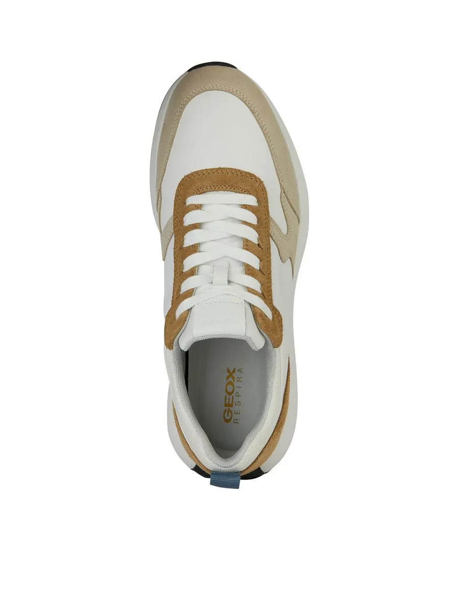 GEOX Men Sneaker U Volpiano LT Taupe/White GEOX Men Sneaker U Volpiano LT Taupe/White