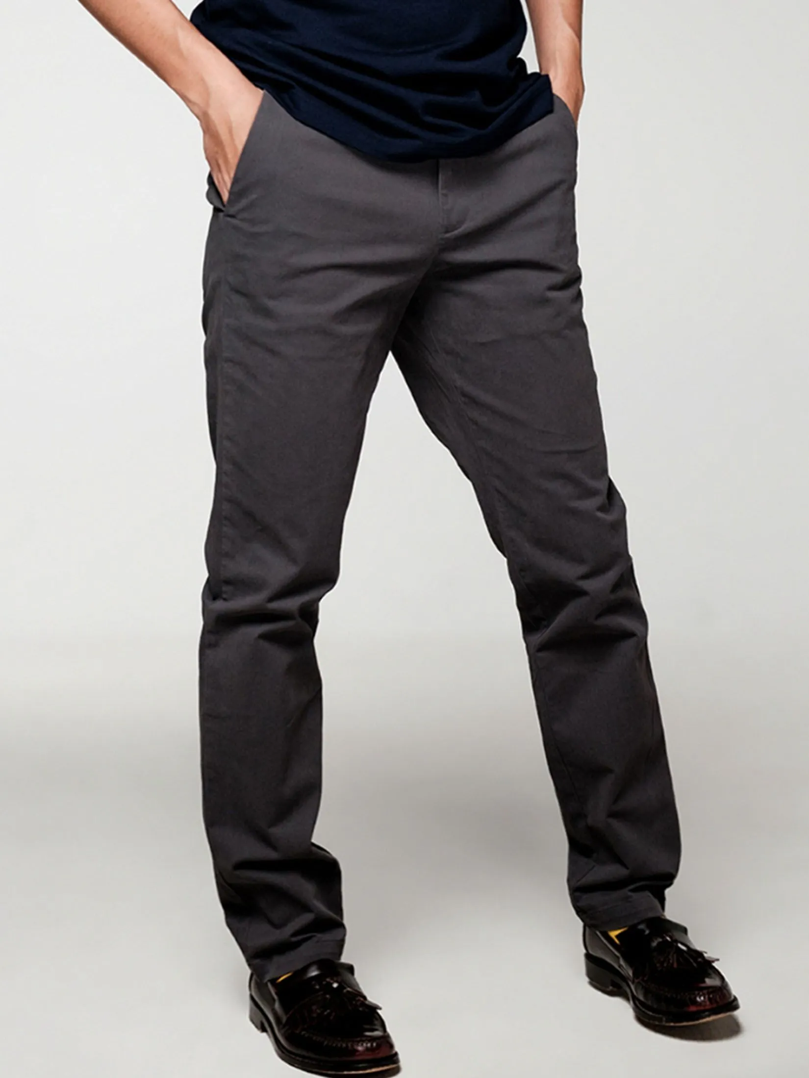 Era-won Men's Chino pants skinny Grey Era-won Men's Chino pants skinny Grey