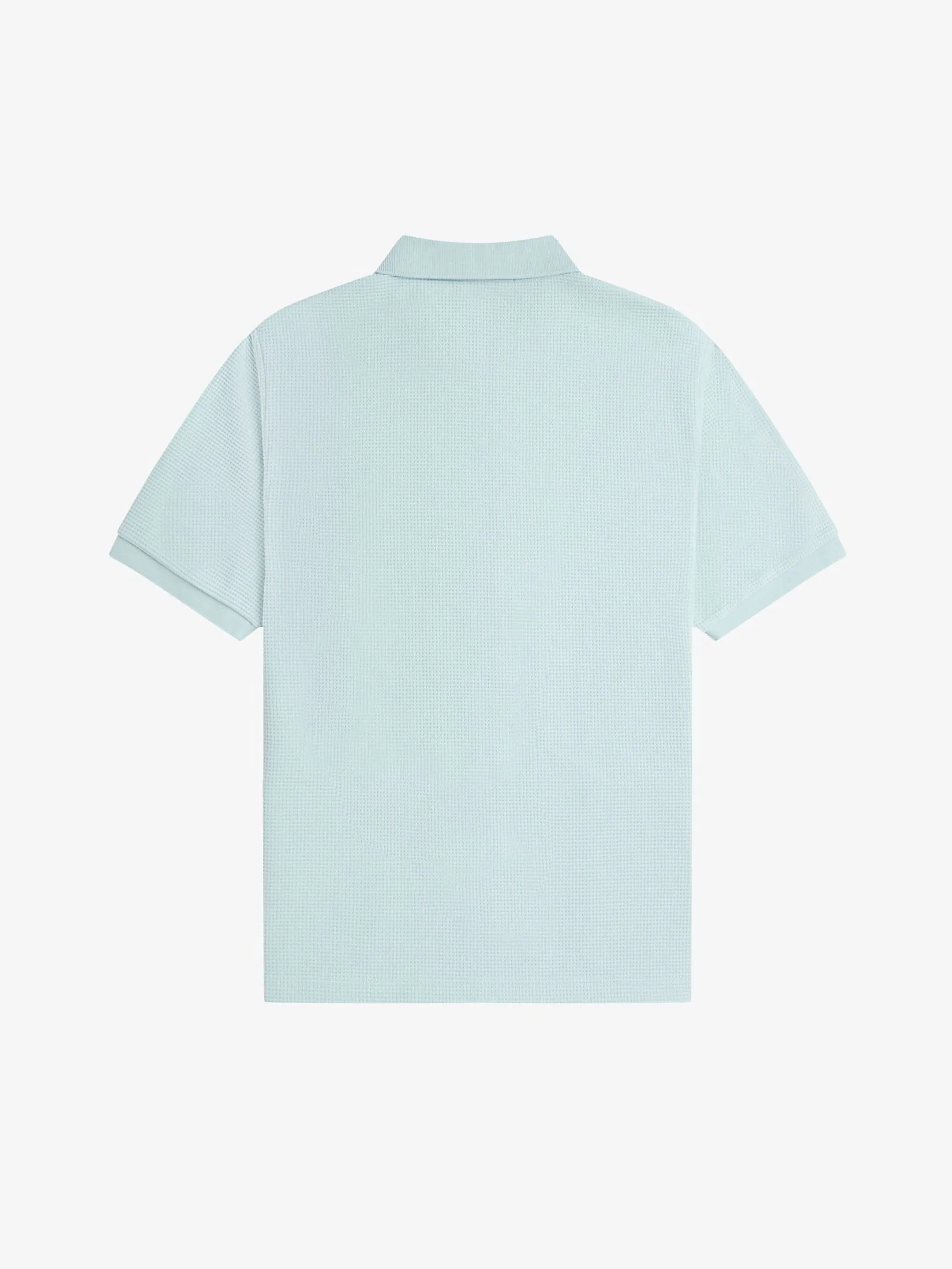 Fred Perry Men WAFFLE ZIP THROUGH POLO SHIRT  Blue Fred Perry Men WAFFLE ZIP THROUGH POLO SHIRT  Blue
