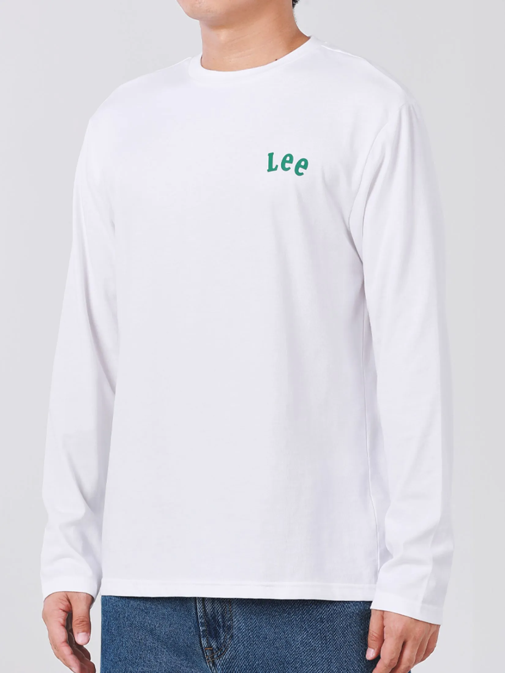 LEE Men's Tee Long Sleeve Regular Fit White LEE Men's Tee Long Sleeve Regular Fit White