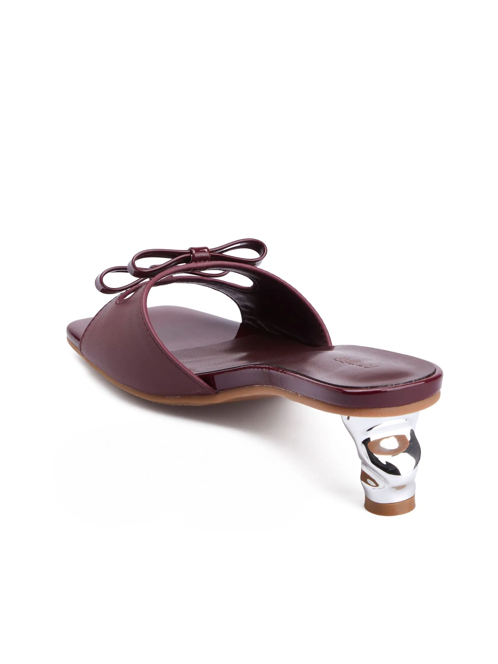 PRETTY FIT Women Heel Slippers Burgundy PRETTY FIT Women Heel Slippers Burgundy