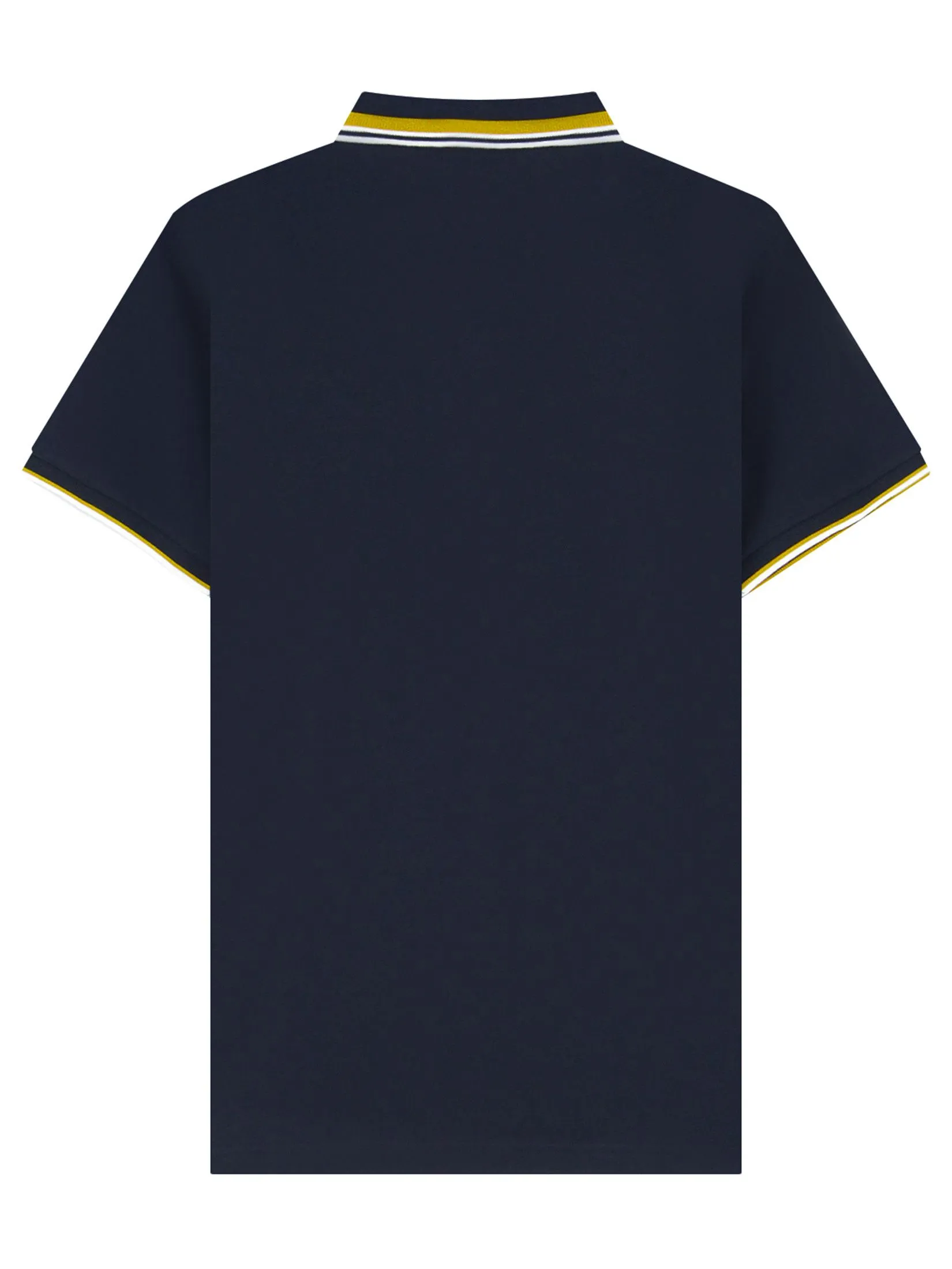 GIORDANO Men's Slim Embroidery Bold Polo (Signature) Navy GIORDANO Men's Slim Embroidery Bold Polo (Signature) Navy