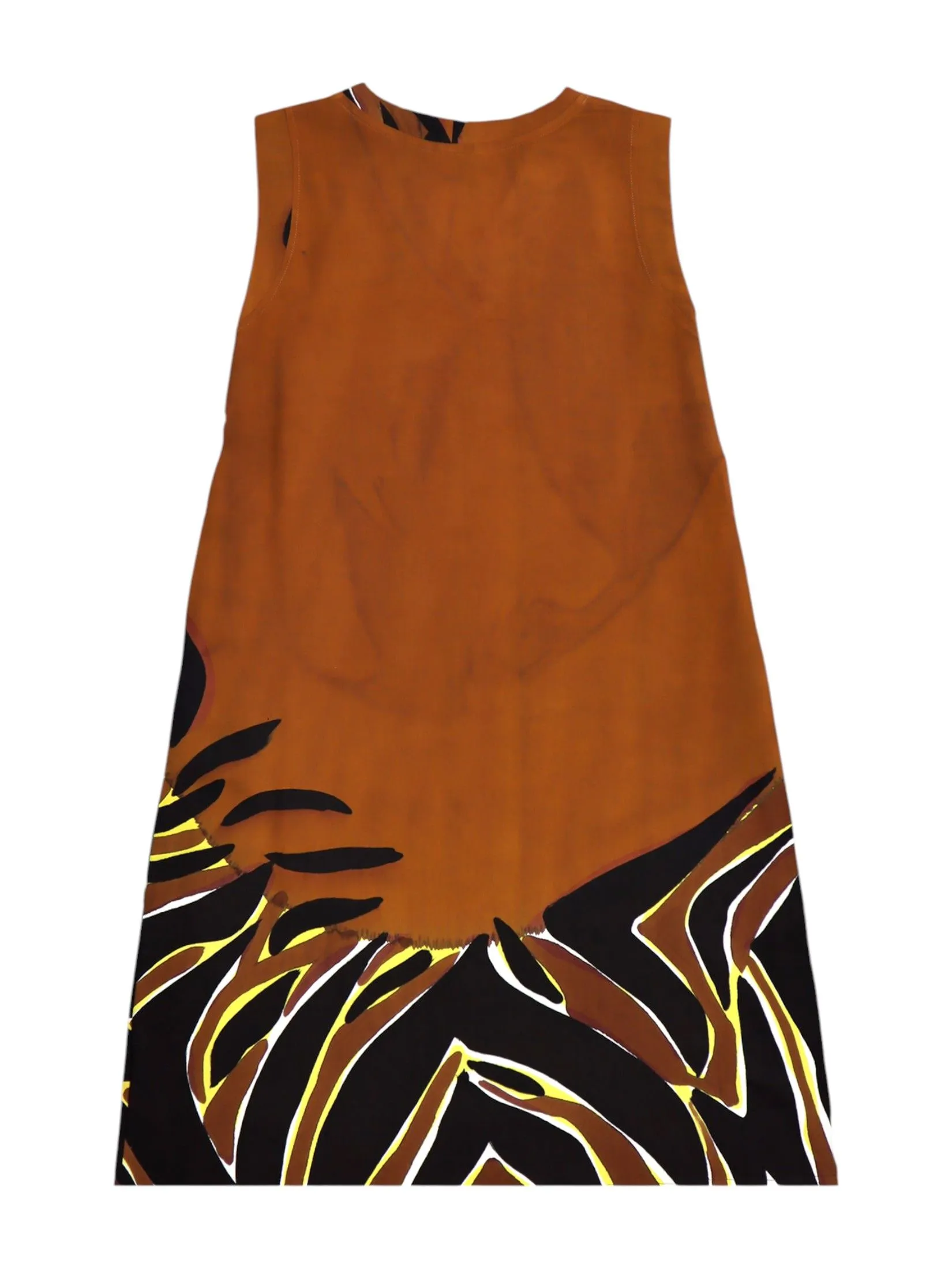 YODYOKO Woman Sleeveless Dress - Brown : Siberian Tiger, Blue Eyes YODYOKO Woman Sleeveless Dress - Brown : Siberian Tiger, Blue Eyes
