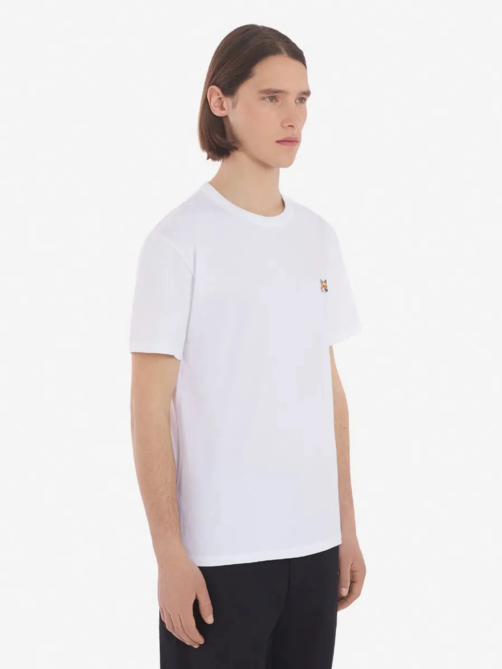 MAISON KITSUNE Men T-Shirt Fox Head Patch Classic MAISON KITSUNE Men T-Shirt Fox Head Patch Classic