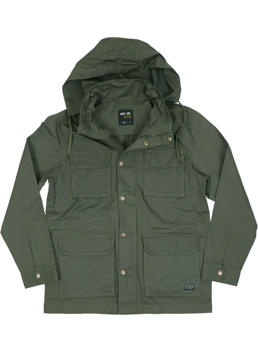 BOVY MEN'S JACKET HOODIES MILITARY GREEN BOVY MEN'S JACKET HOODIES MILITARY GREEN