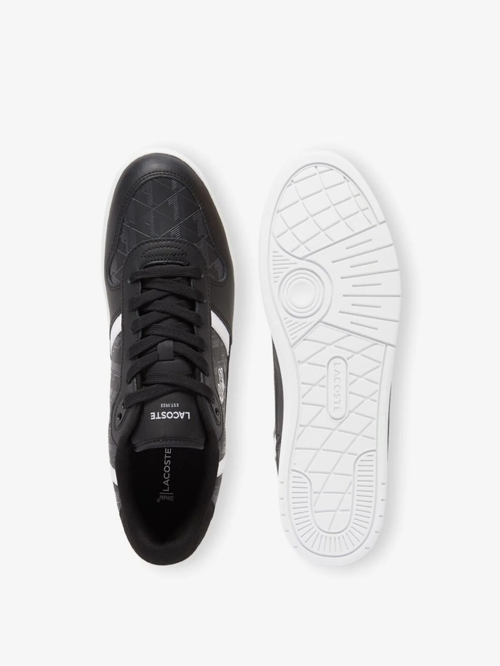 LACOSTE Men’s T-Clip Set Leather Sneakers Black LACOSTE Men’s T-Clip Set Leather Sneakers Black