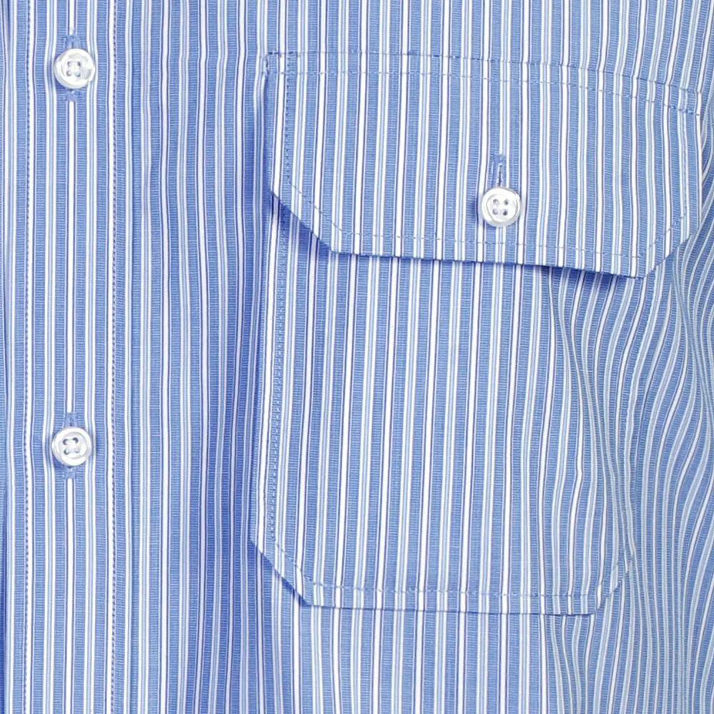 BROWNE & CO. Blue Stripe Button Down Collar Long Sleeves Shirt BROWNE & CO. Blue Stripe Button Down Collar Long Sleeves Shirt