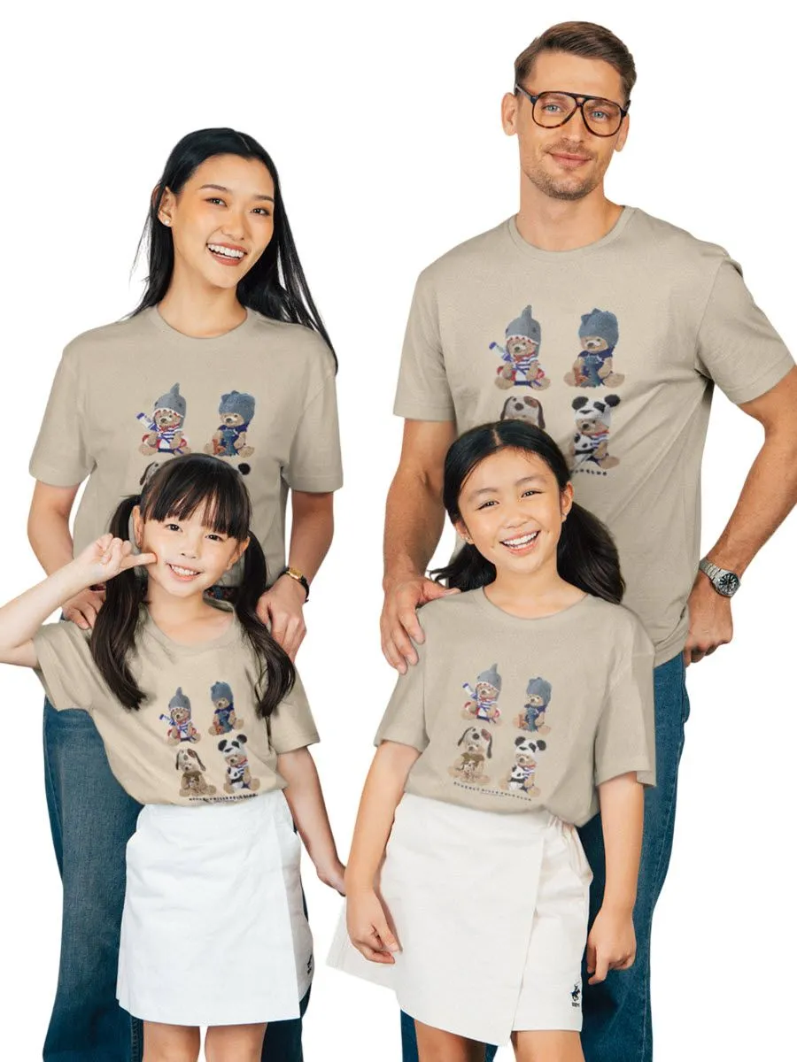 BEVERLY HILLS POLO CLUB Khaki T-Shirt Family SET Model BNSG108