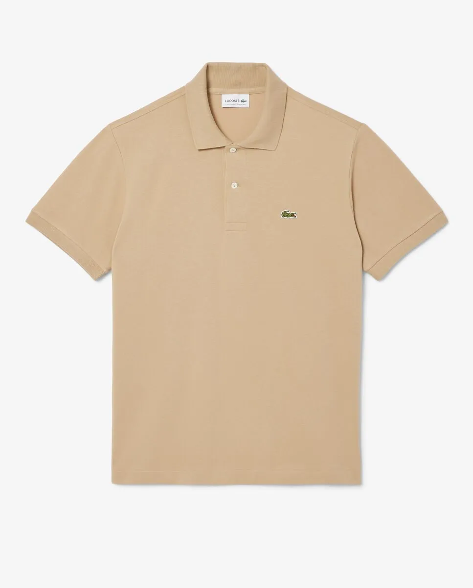 LACOSTE Classic Fit L.12.12 LIGHT Piqu  Polo Shirt Beige LACOSTE Classic Fit L.12.12 LIGHT Piqu  Polo Shirt Beige