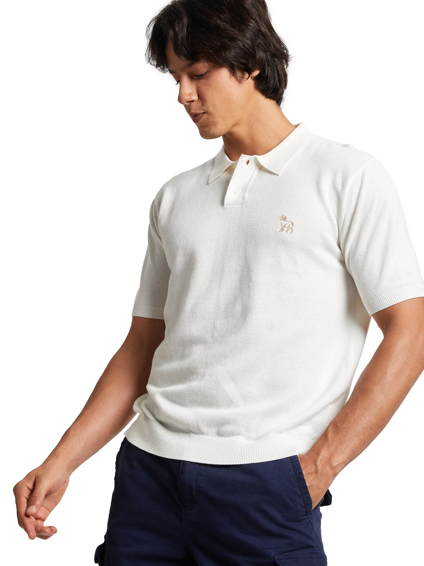 DEFRY 01 Men Polo Shirt Collar Neck Short Sleeves DEFRY 01 Men Polo Shirt Collar Neck Short Sleeves
